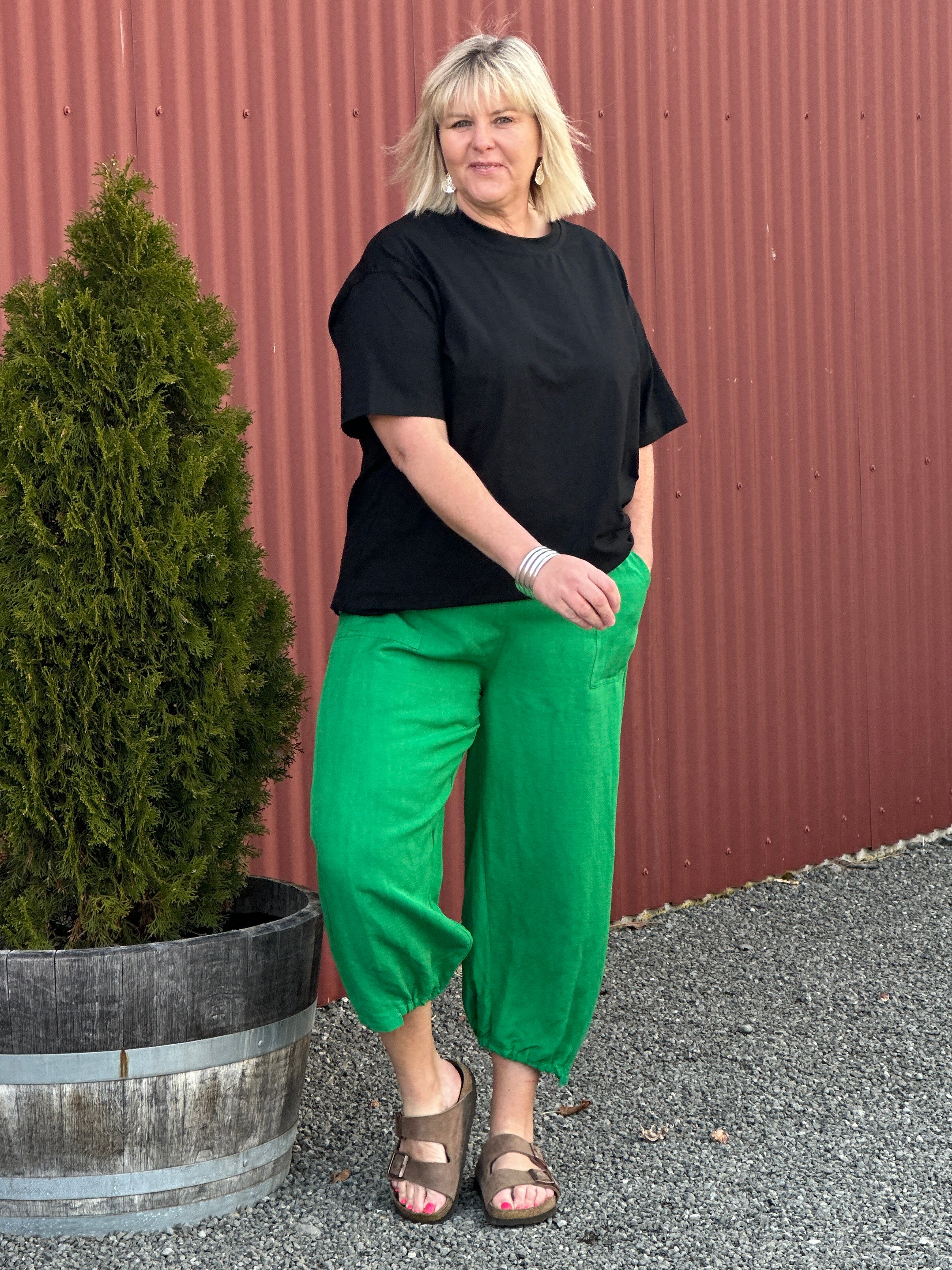 Stitch Pants - Green