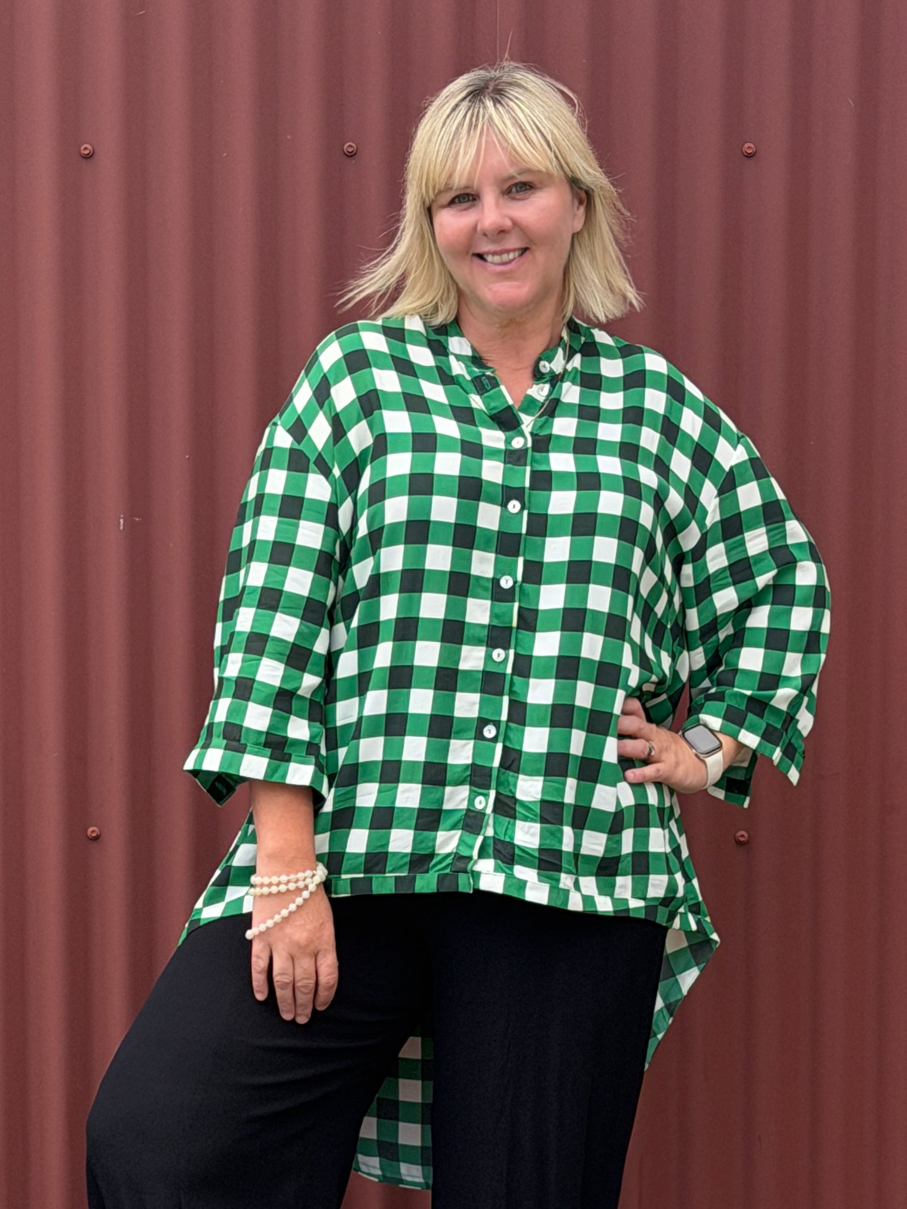 Venice Shirt - Green Check