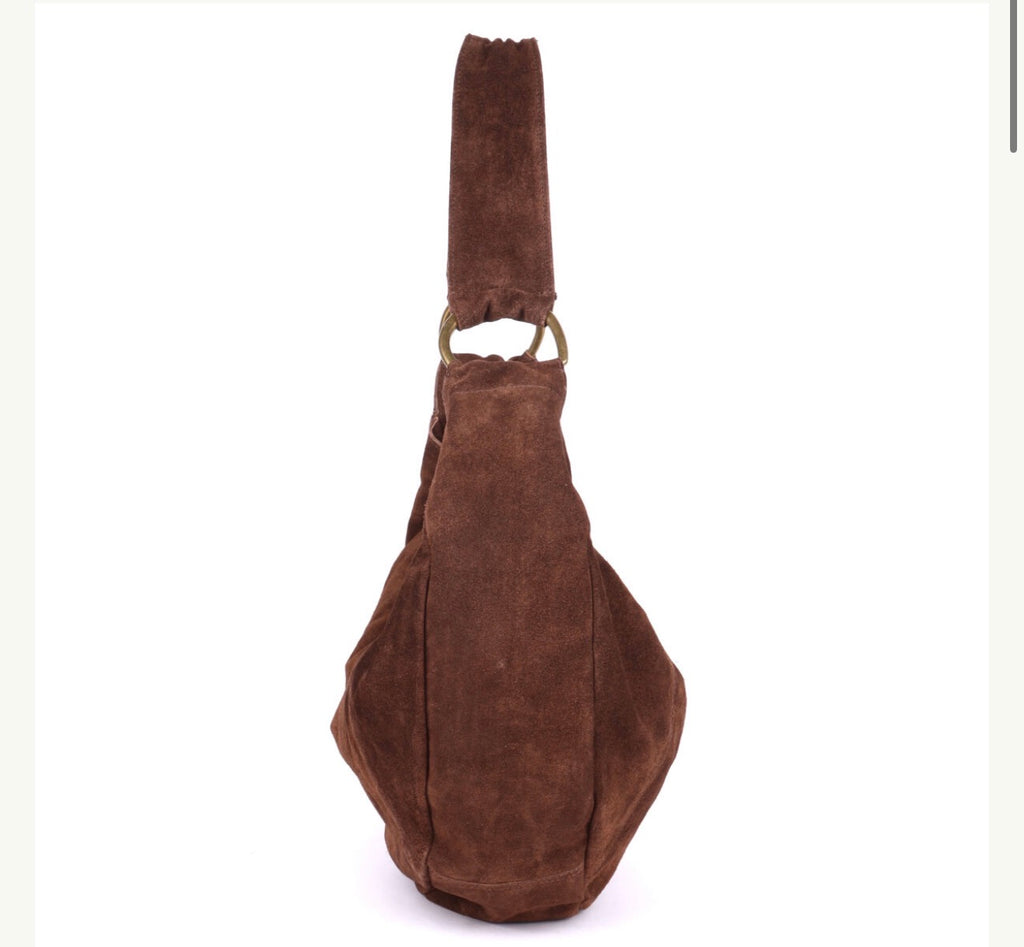CYNTHIA suede Chocolate Bag