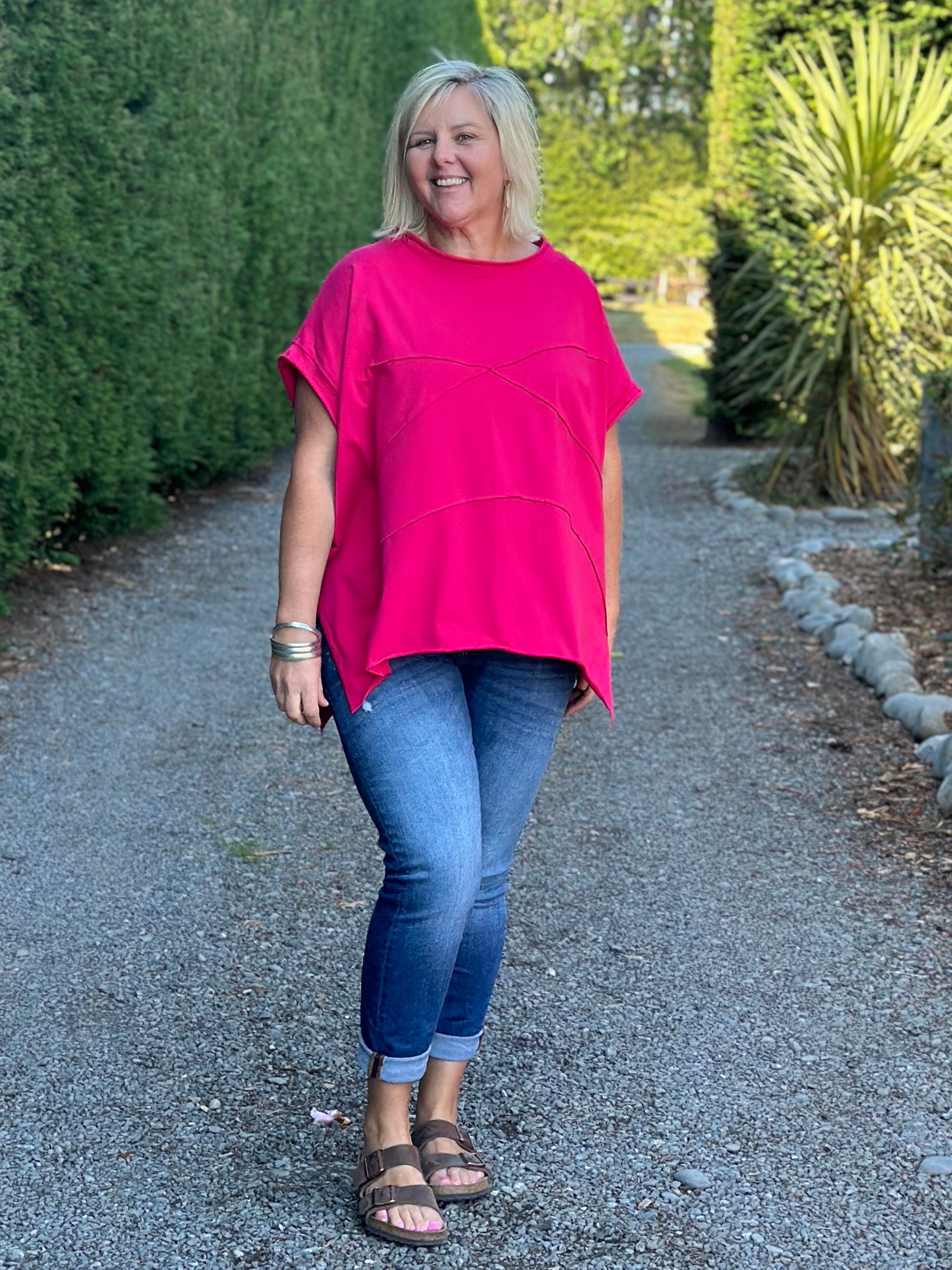 Hot Pink Kimmy Cotton Tee
