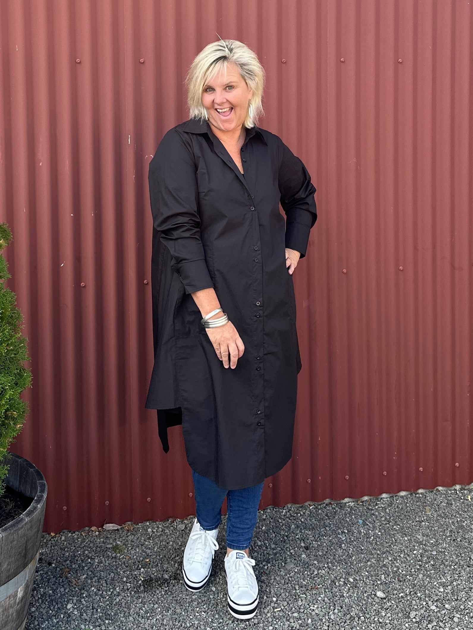 Black Gored Shirt