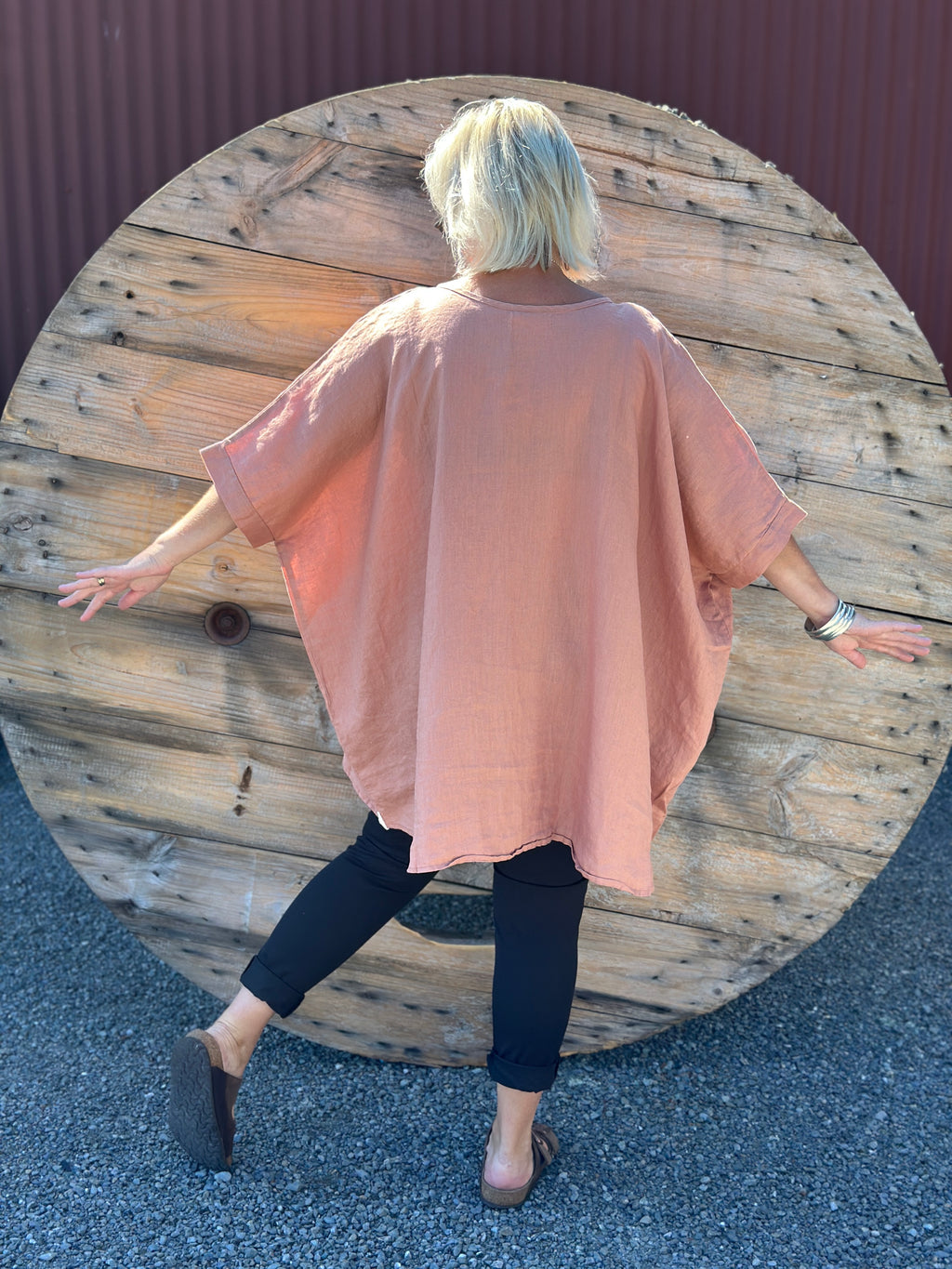 Linen Onesize Top - Mocka