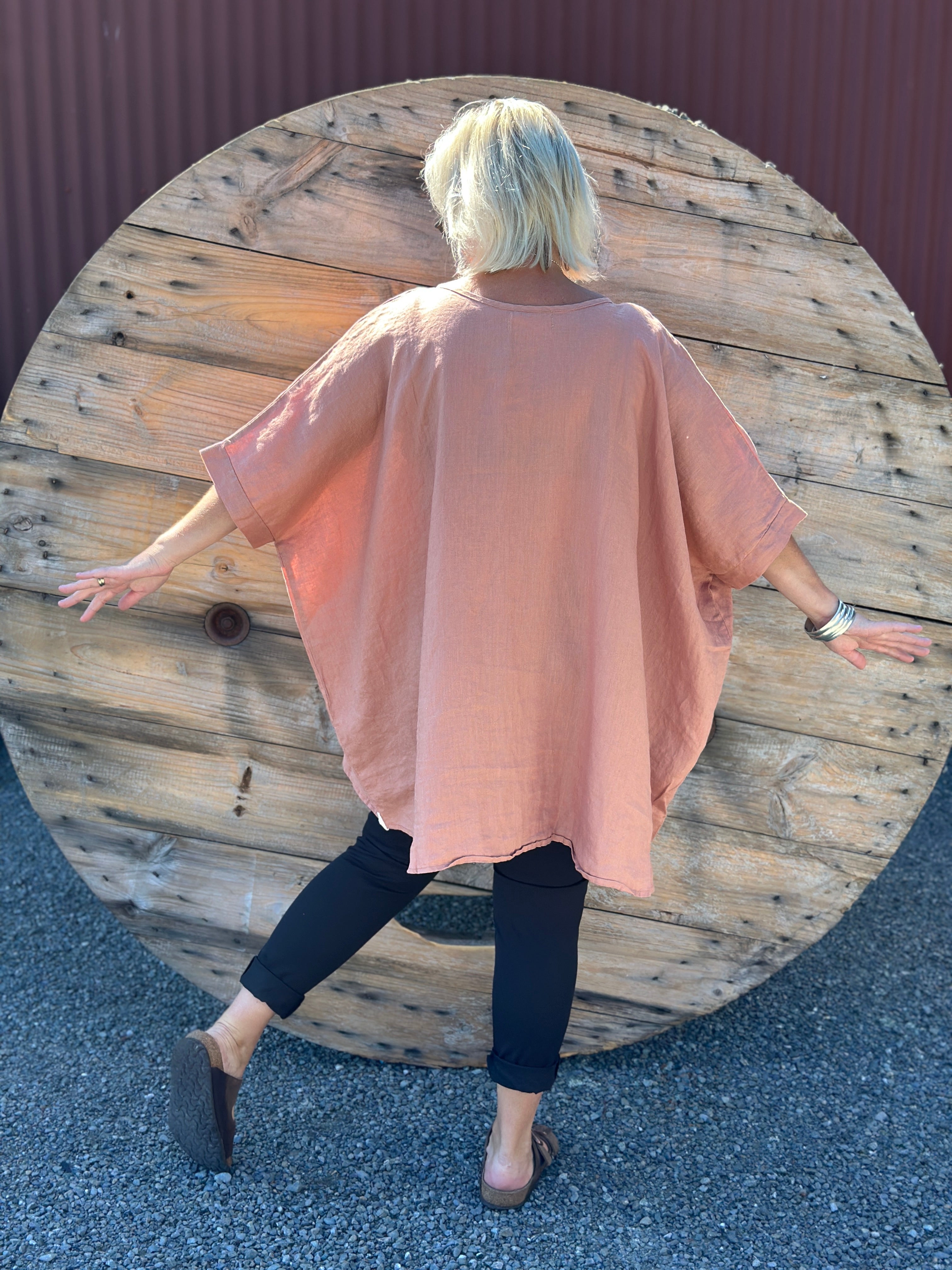 Linen Onesize Top - Mocka