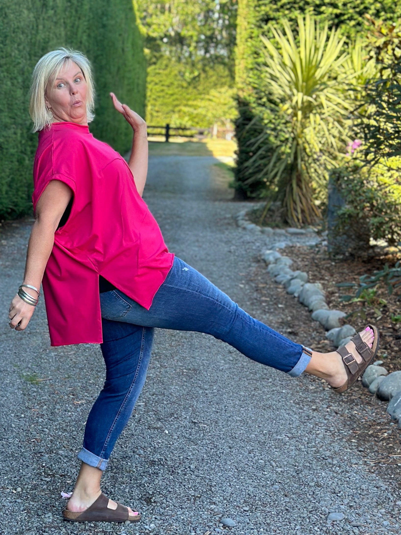 Hot Pink Kimmy Cotton Tee