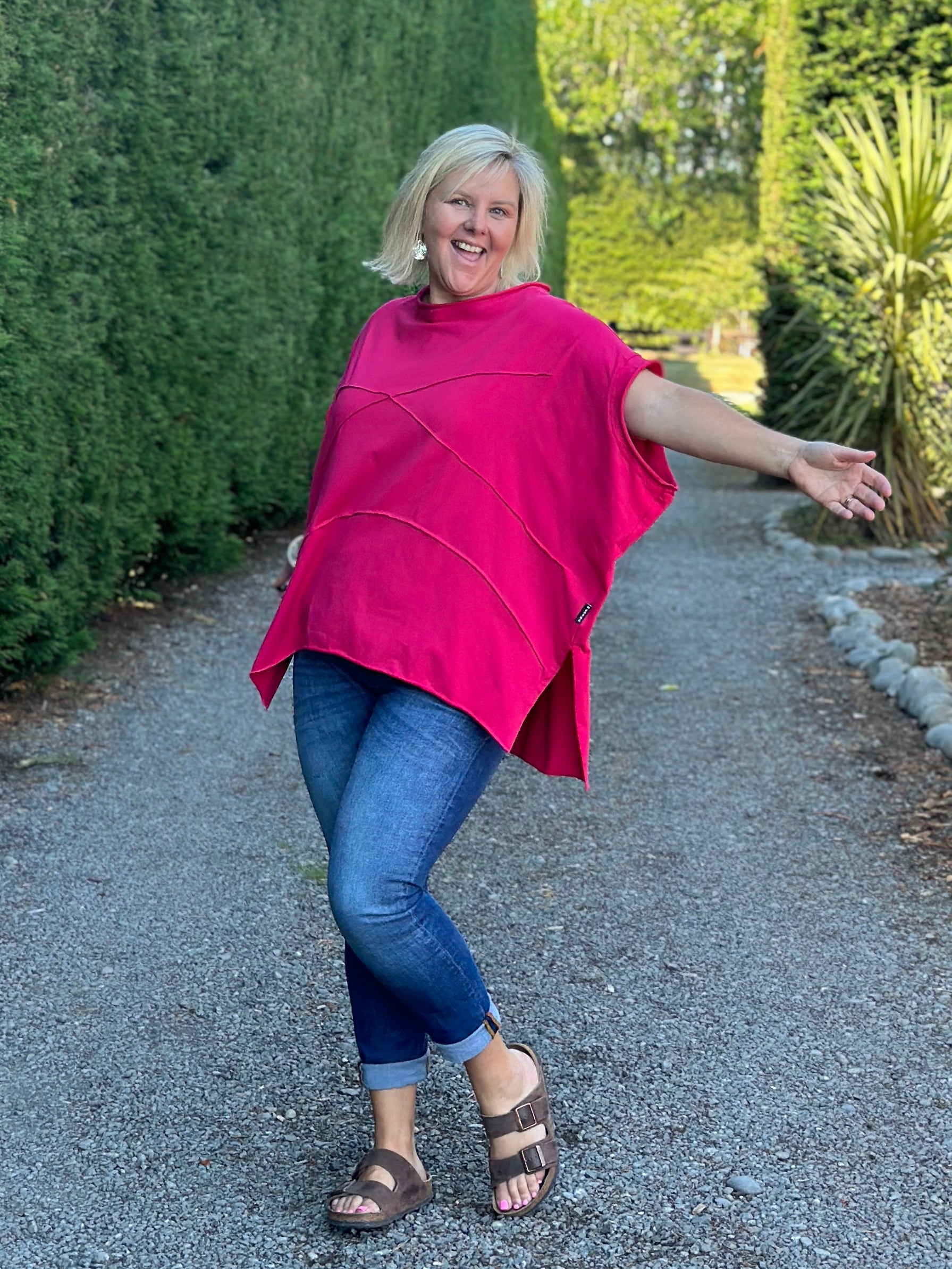 Hot Pink Kimmy Cotton Tee