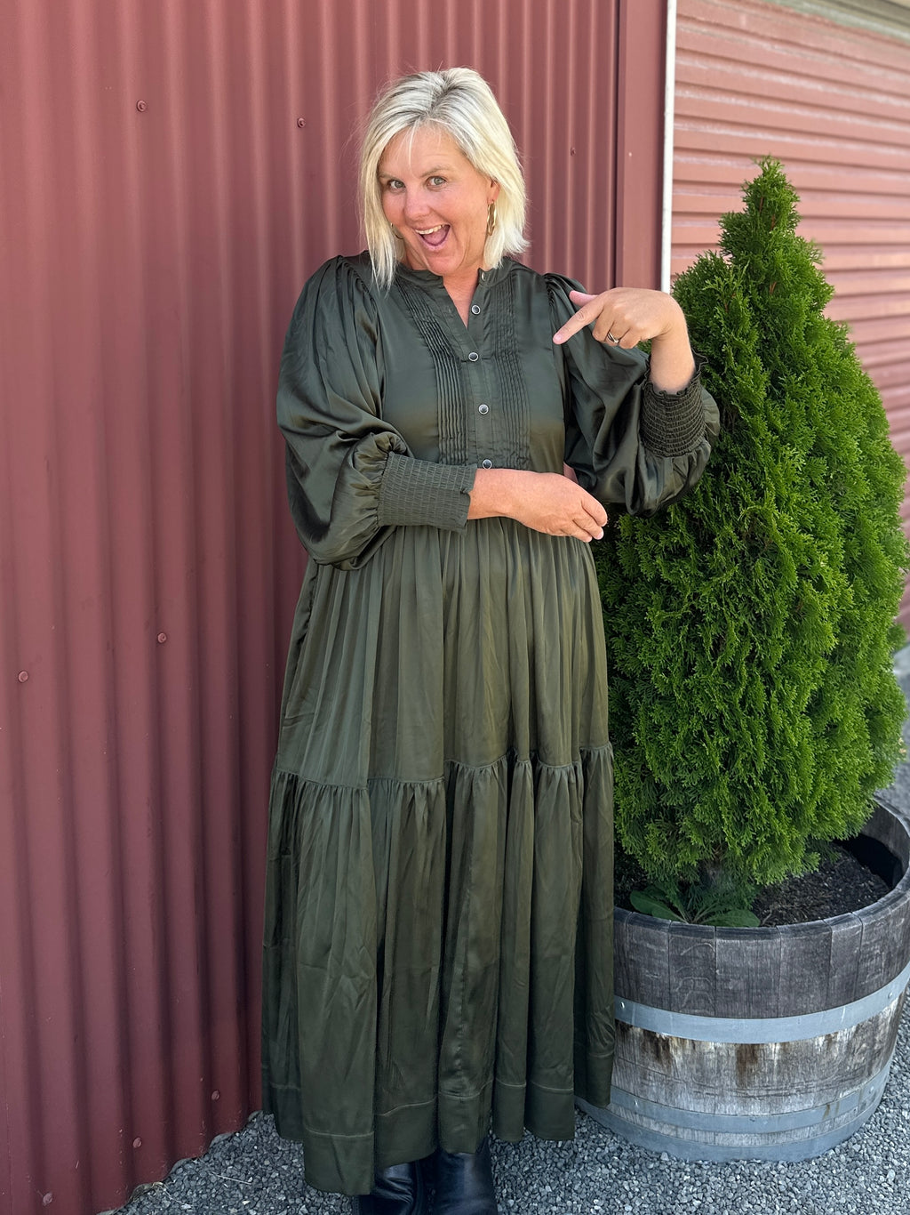 Skye Dress -Olive
