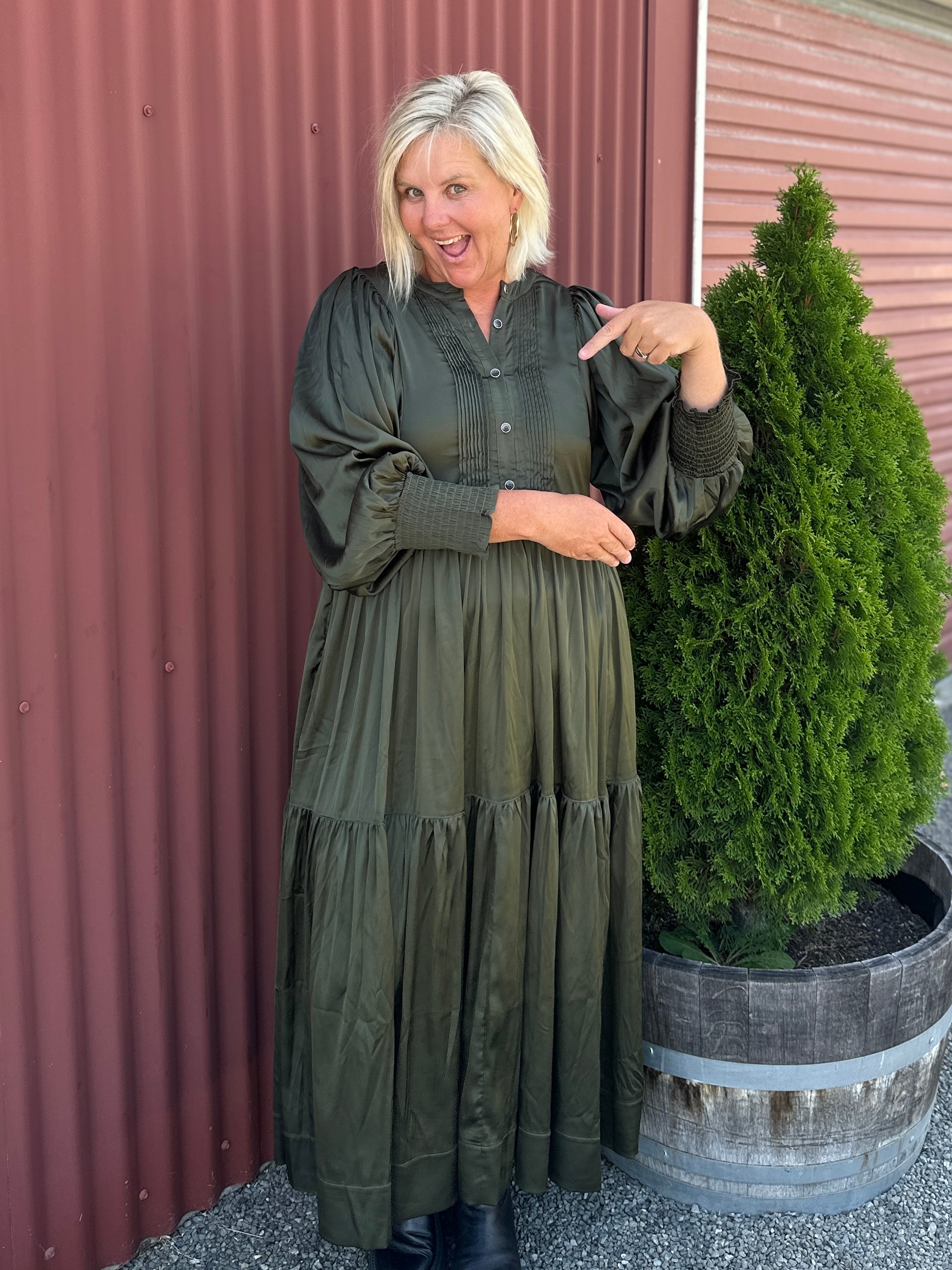 Skye Dress -Olive
