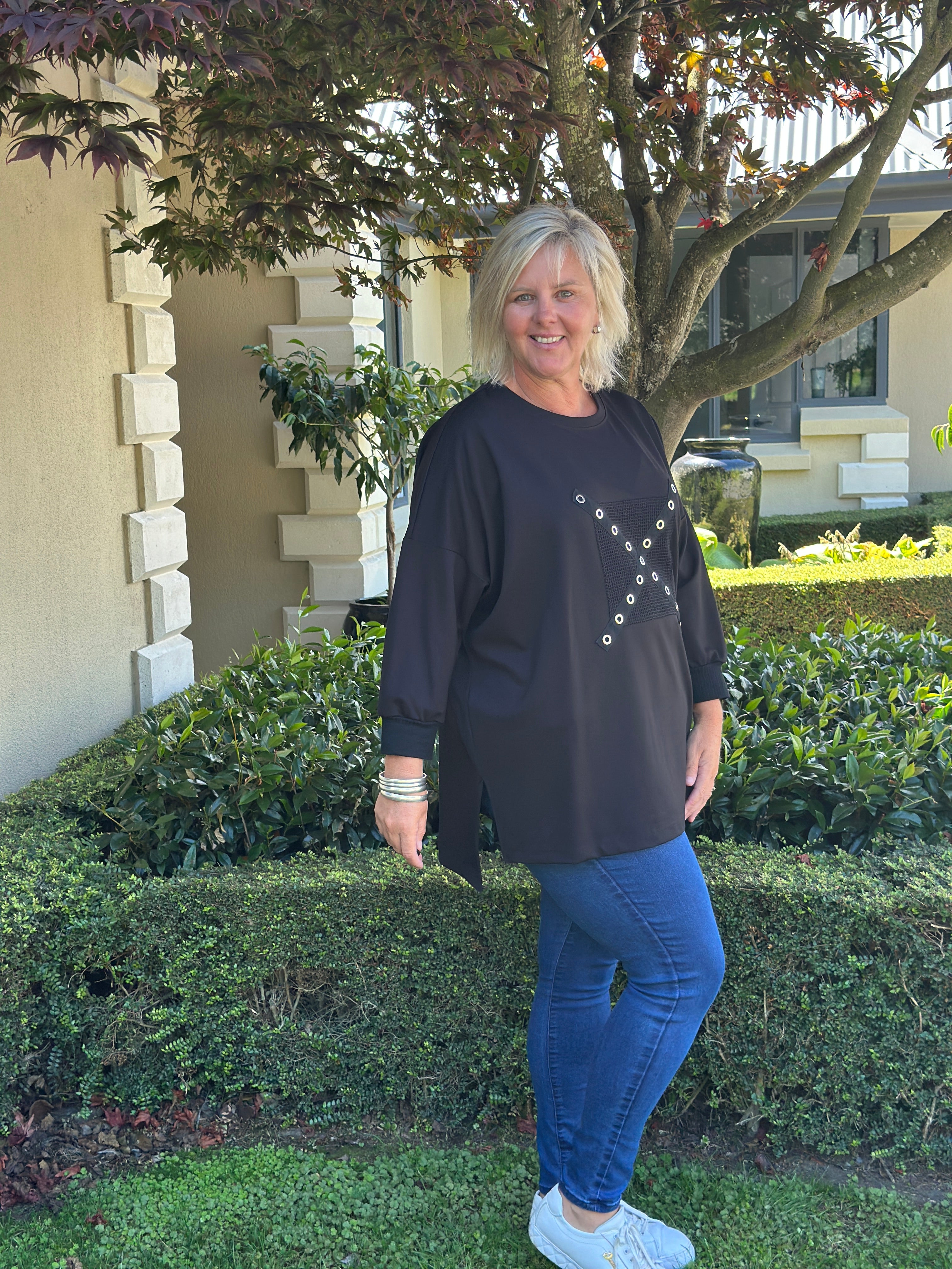 Bulls Eye Top -Sweatshirt