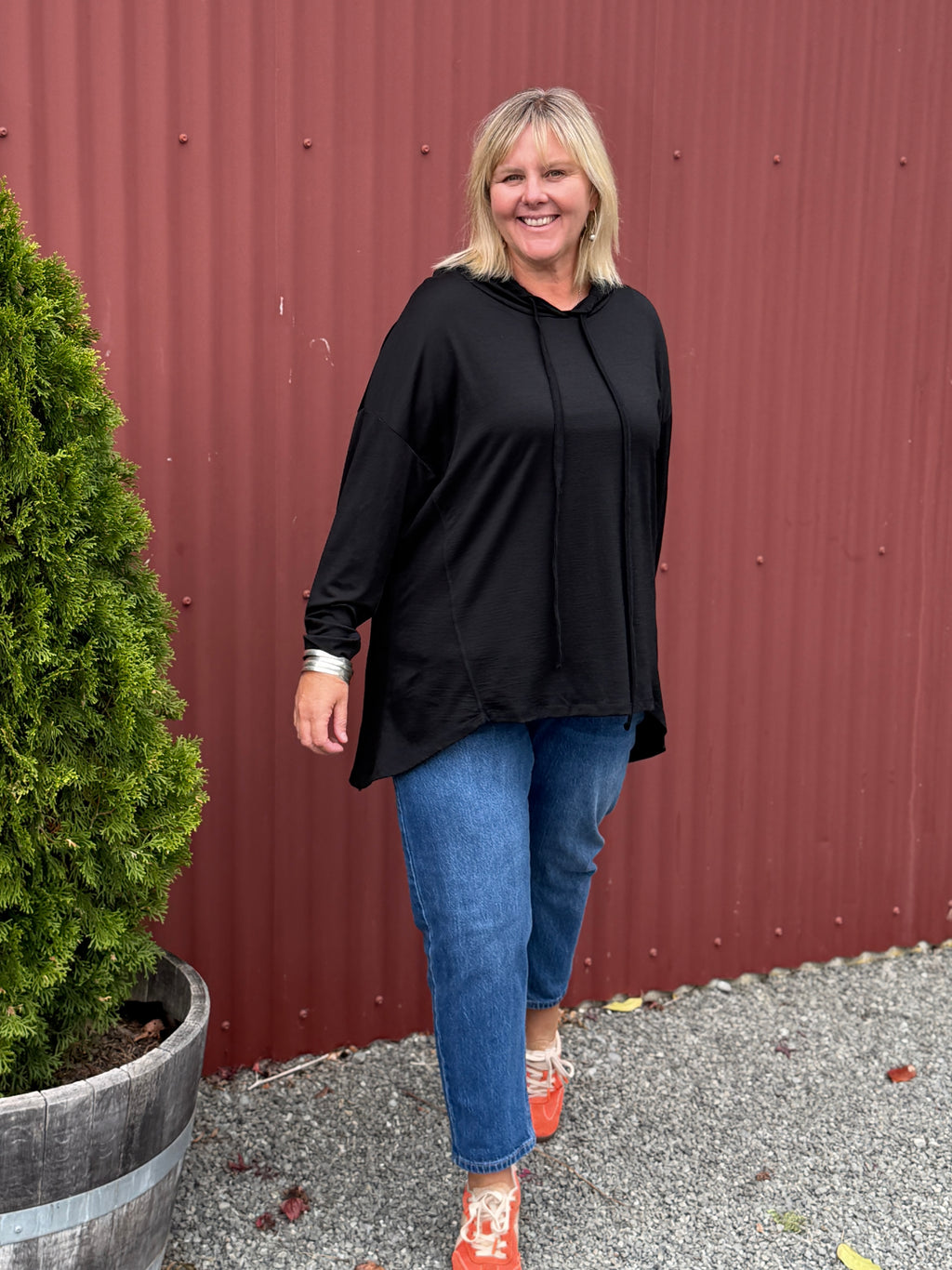 Black Merino Hoodie/Sweater