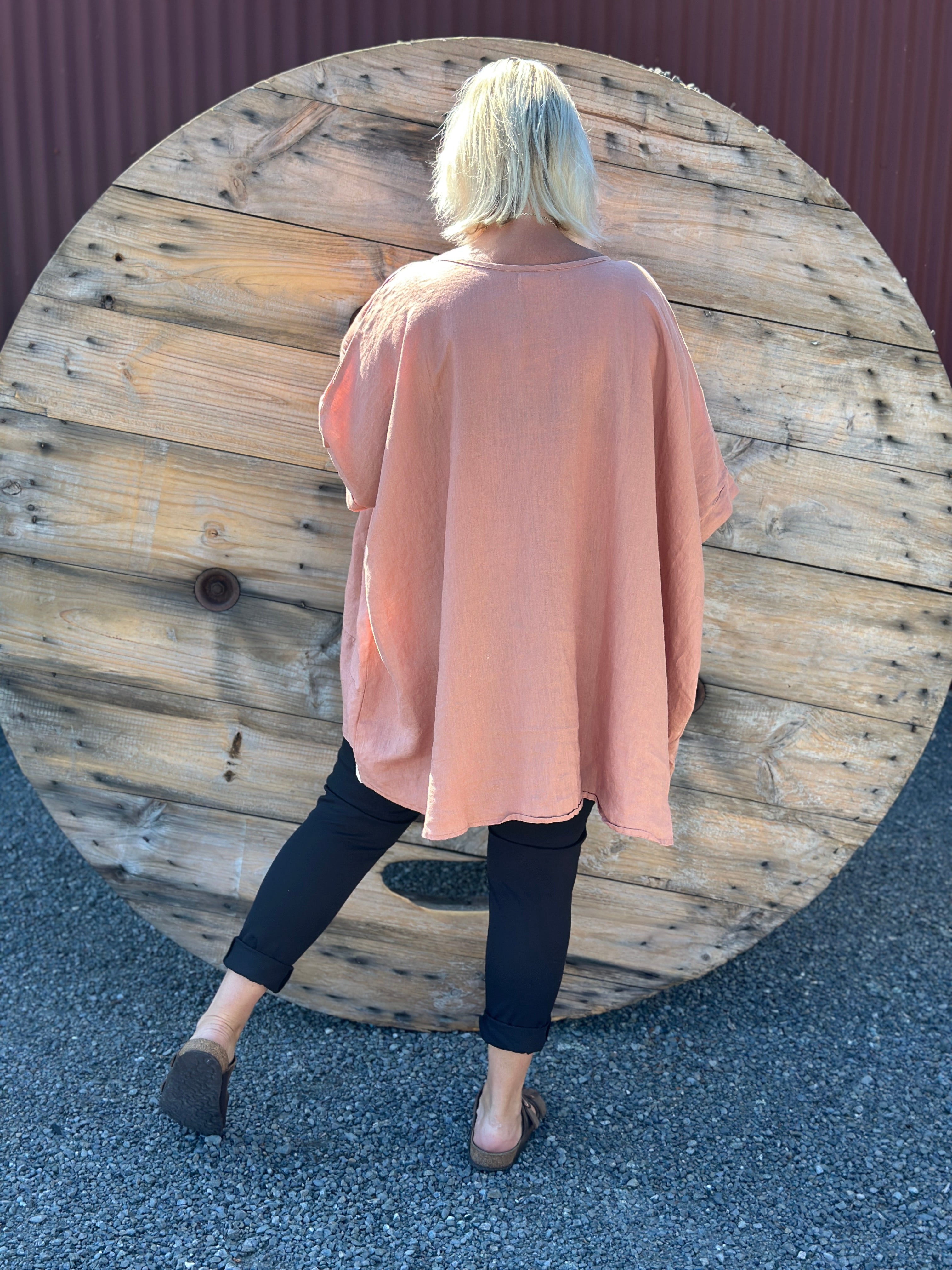 Linen Onesize Top - Mocka
