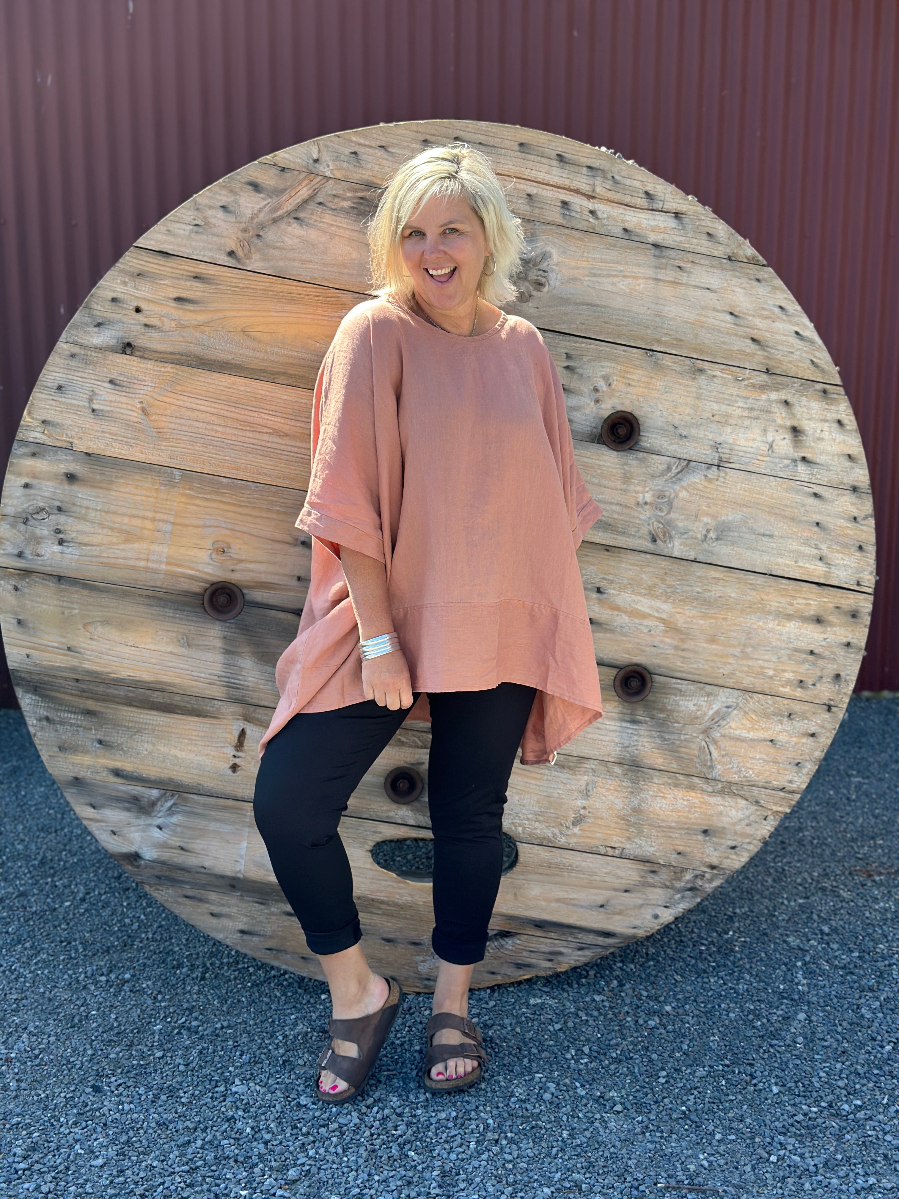Linen Onesize Top - Mocka