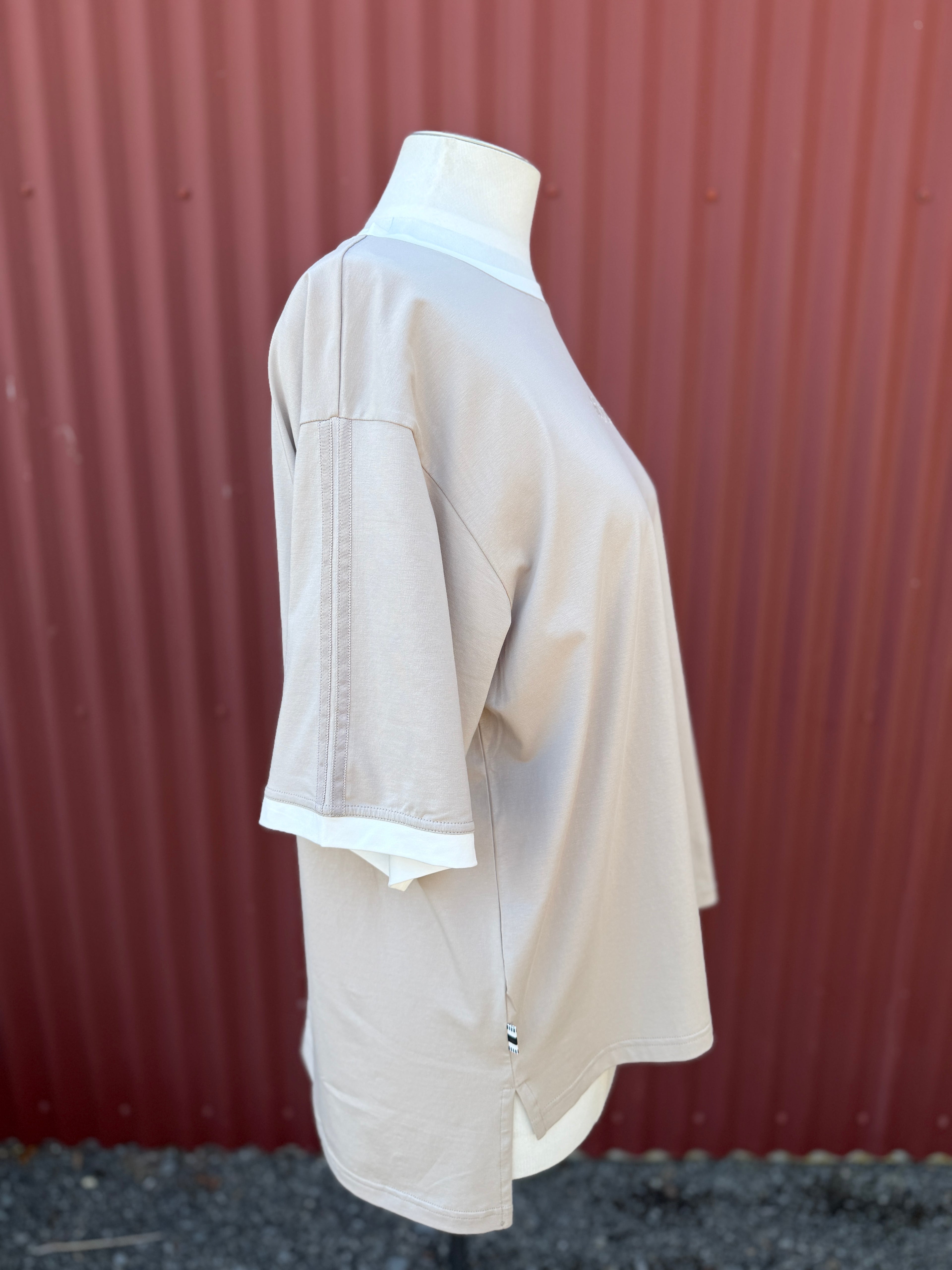 Contra Tee - Pumice/Ivory Trim