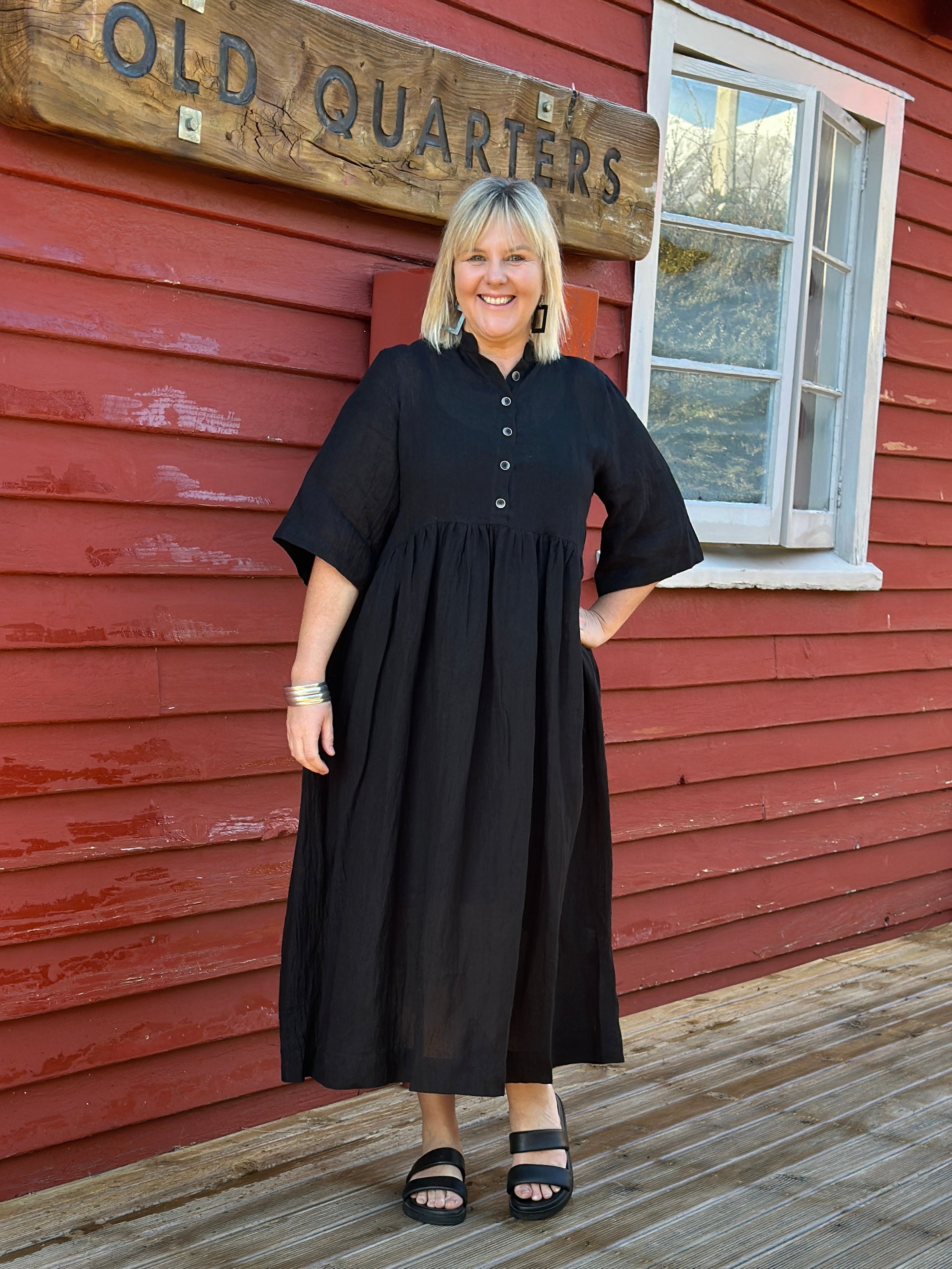 Brylee Dress - Black Flax