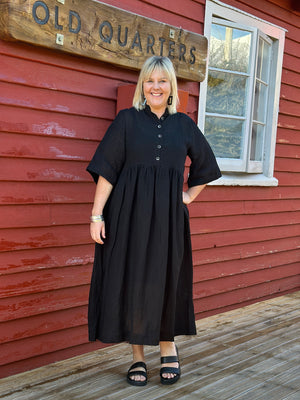 Brylee Dress - Black Flax