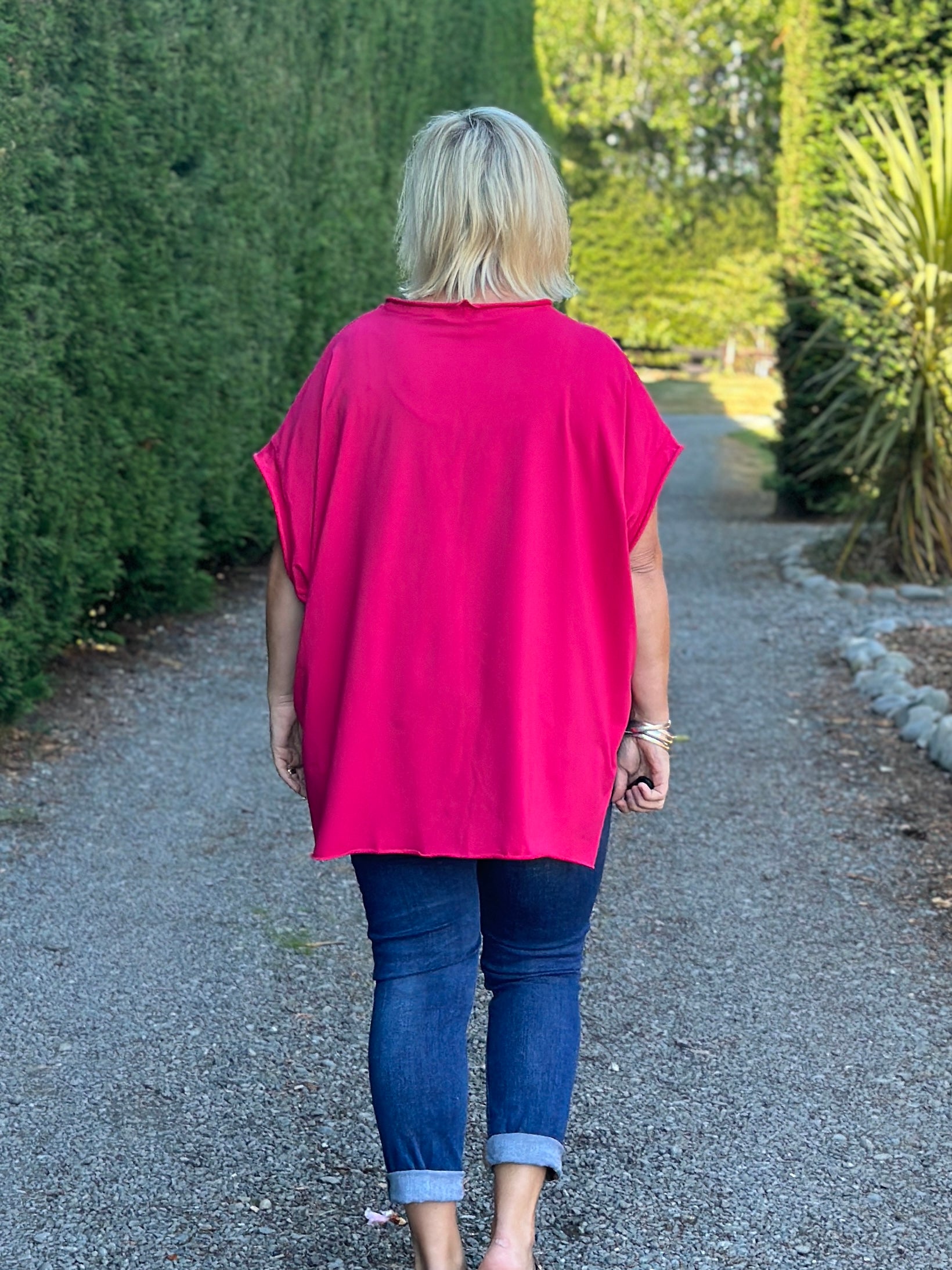 Hot Pink Kimmy Cotton Tee