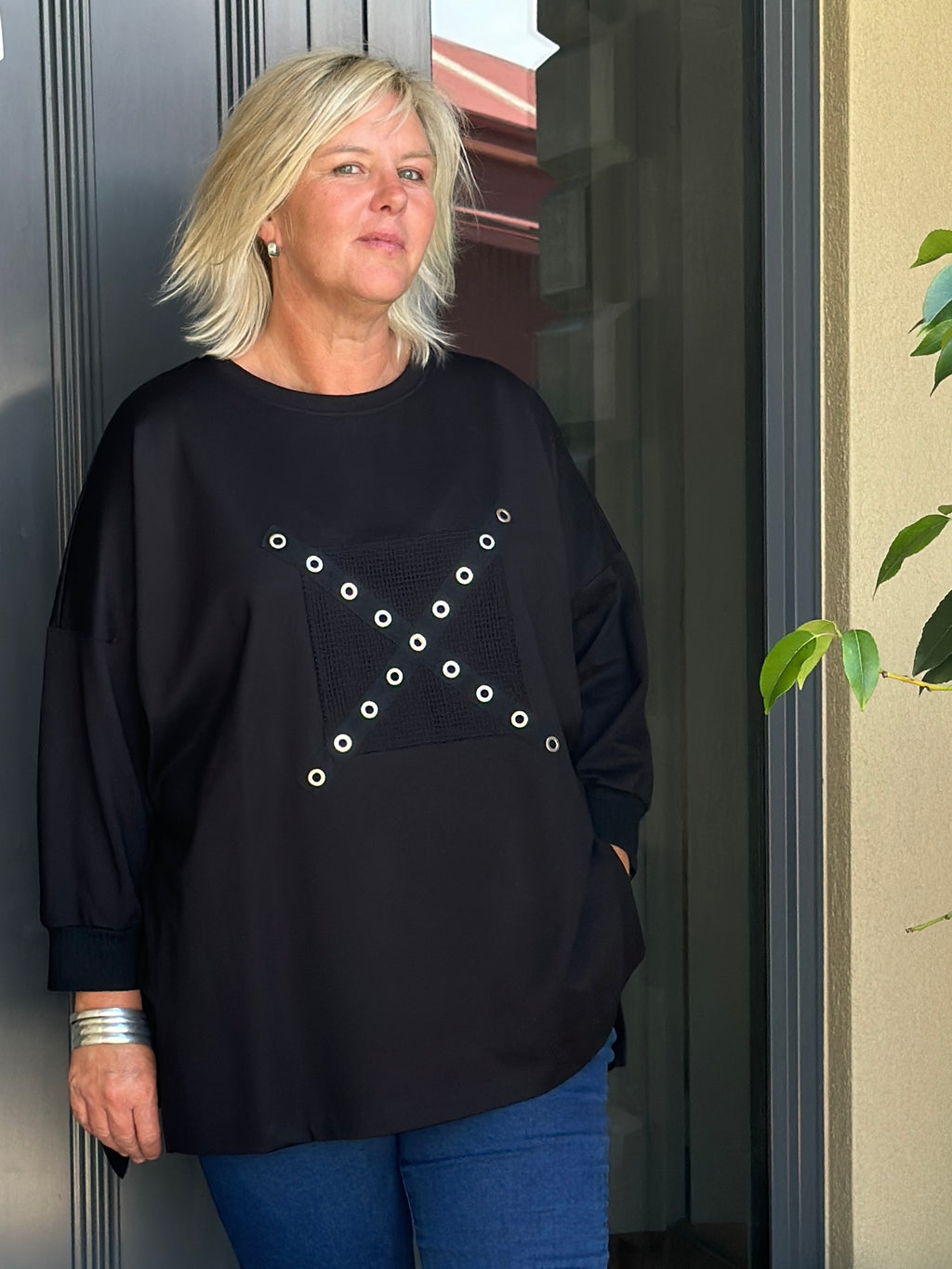 Bulls Eye Top -Sweatshirt
