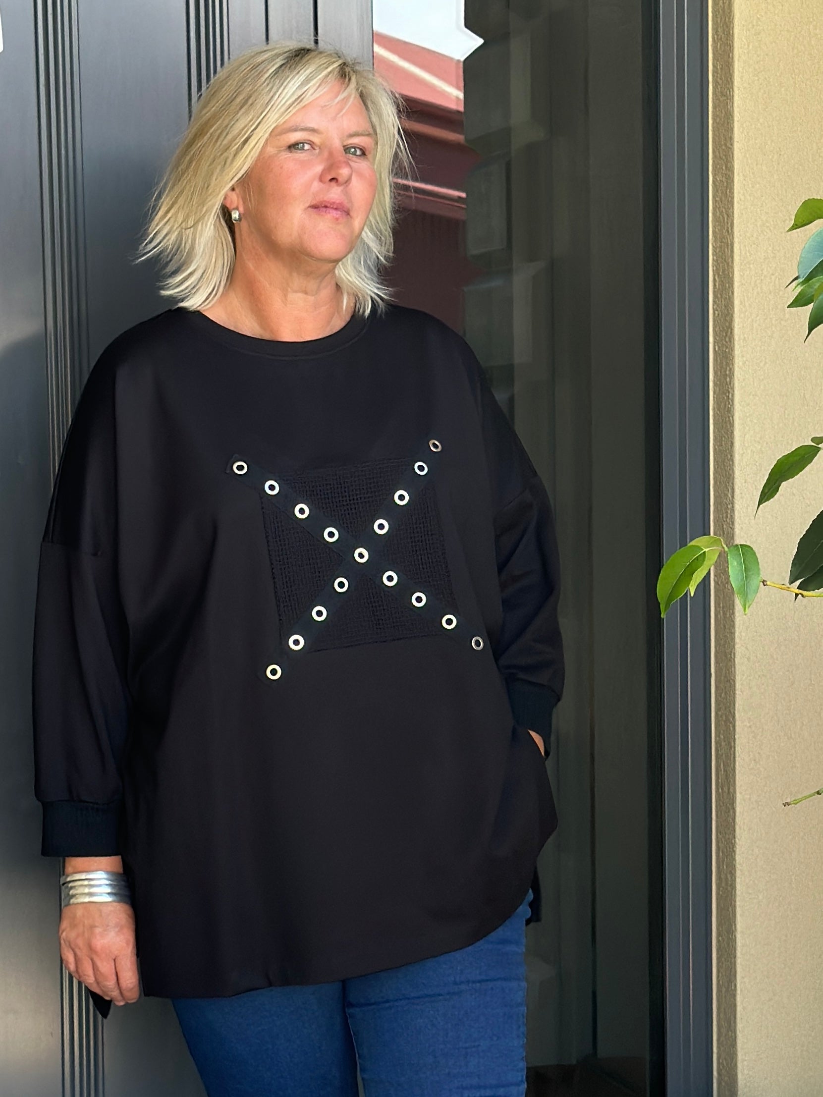 Bulls Eye Top -Sweatshirt
