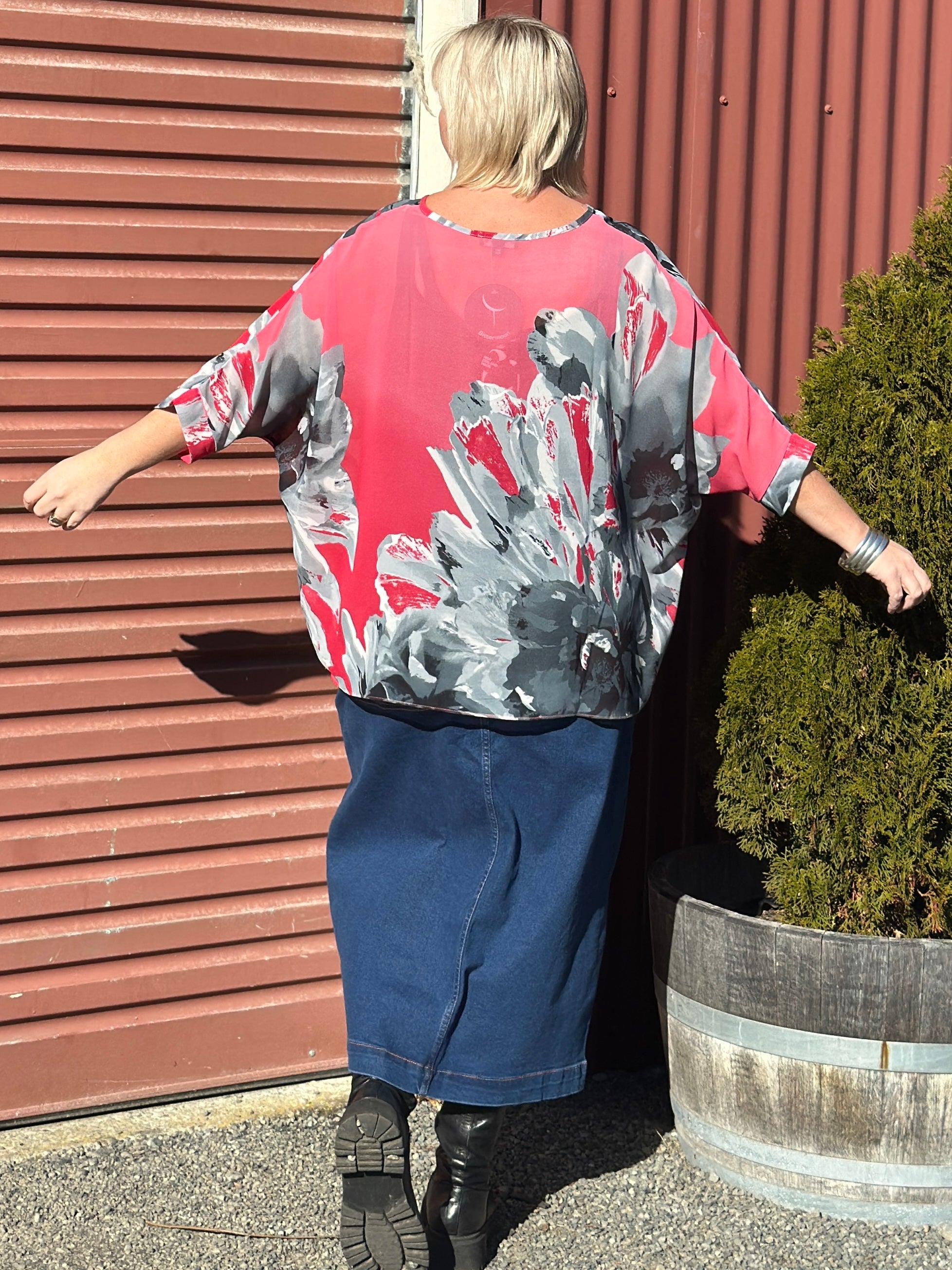 Sierra Top -Pink and Grey