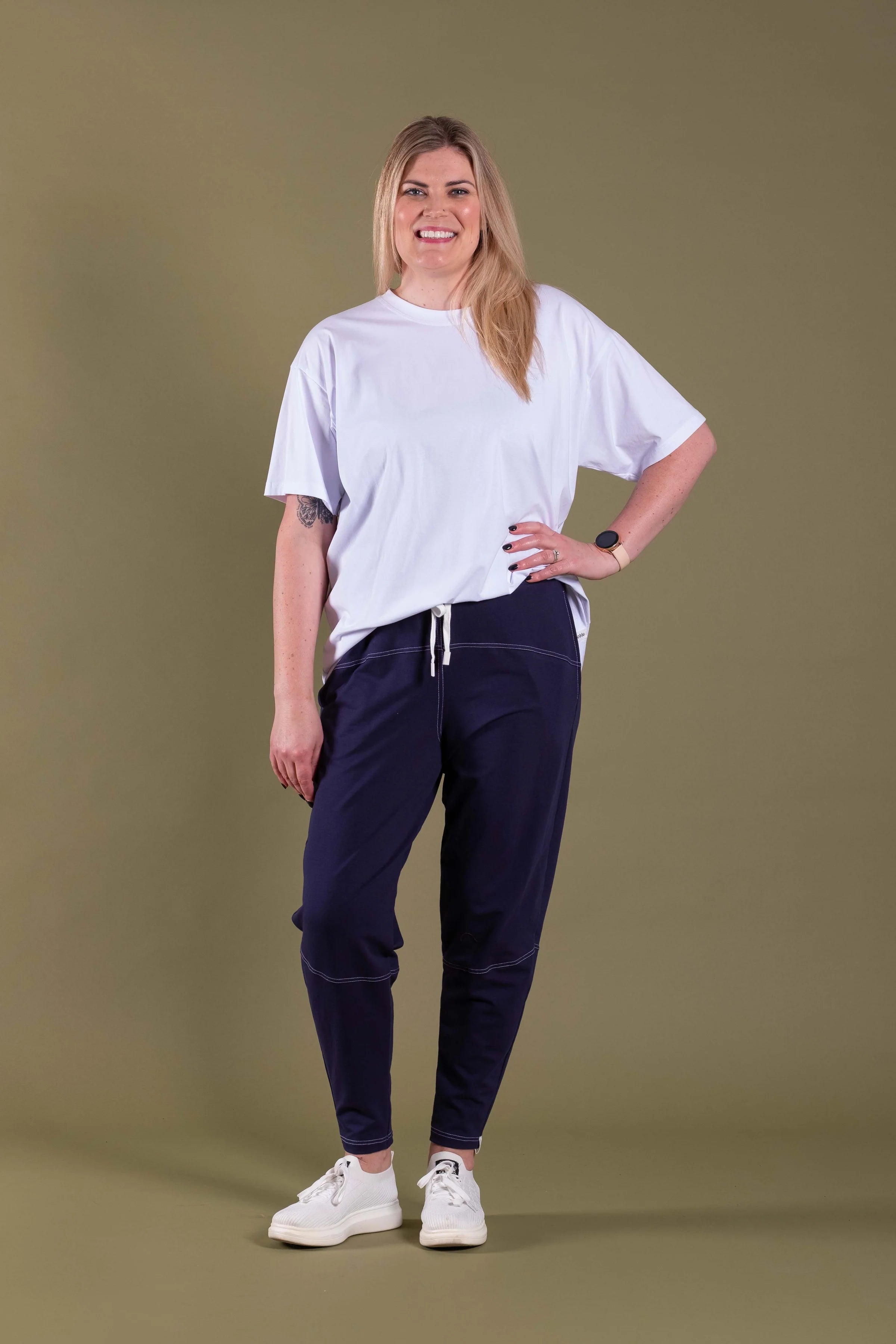 Side Pocket Pants - Navy
