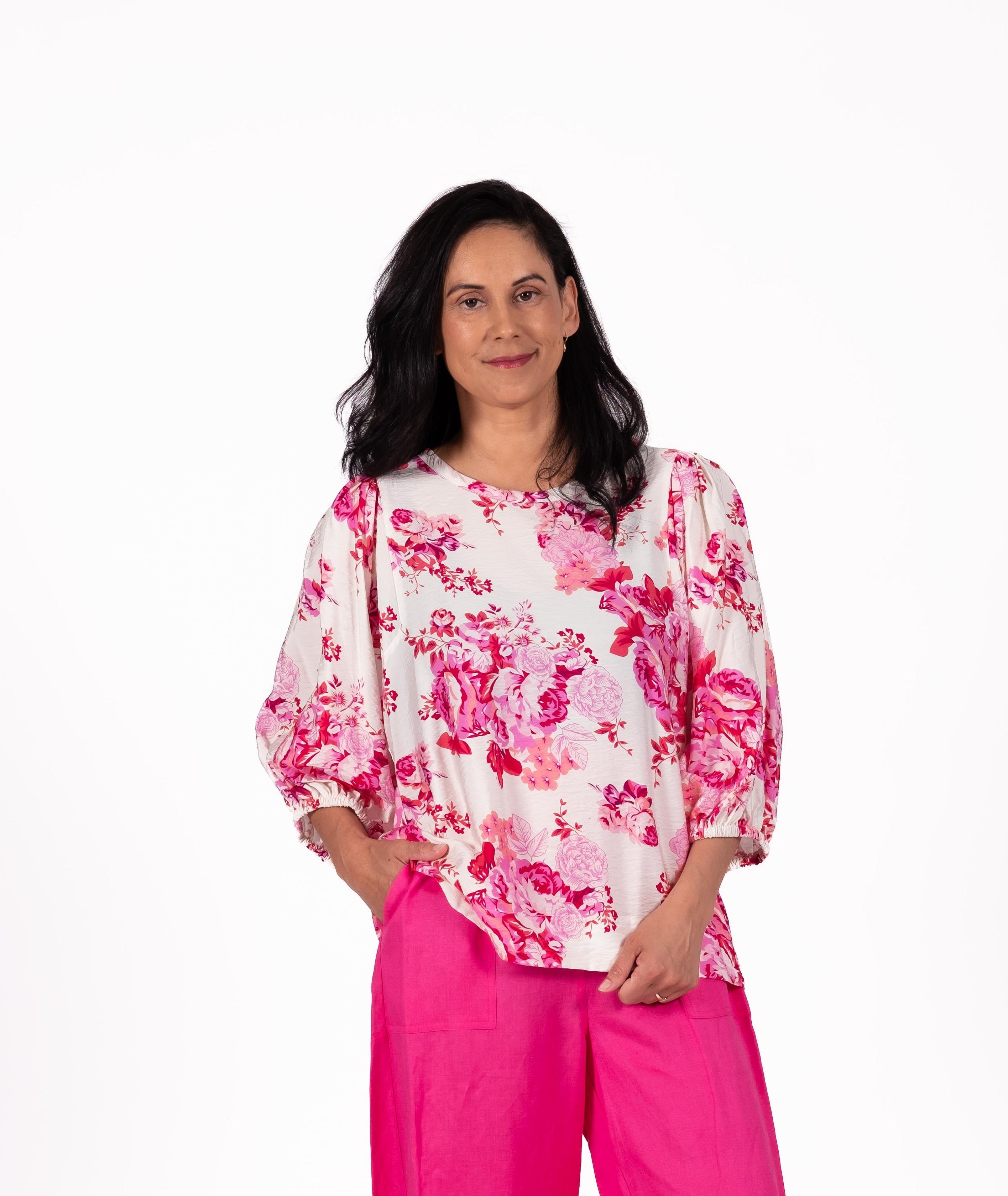 Façade Top  | Floral Crush Pink