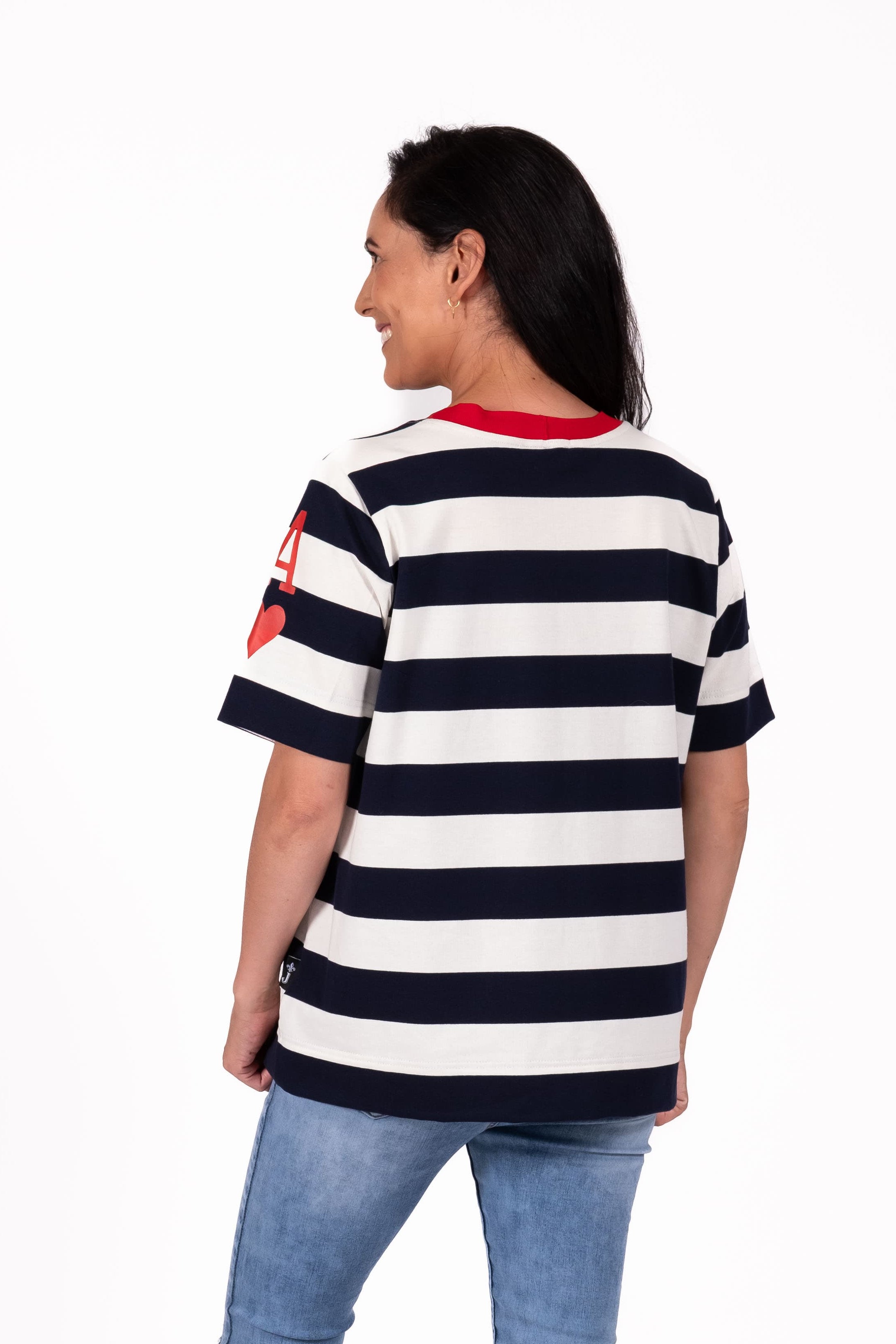 Basic Tee | Navy Stripe