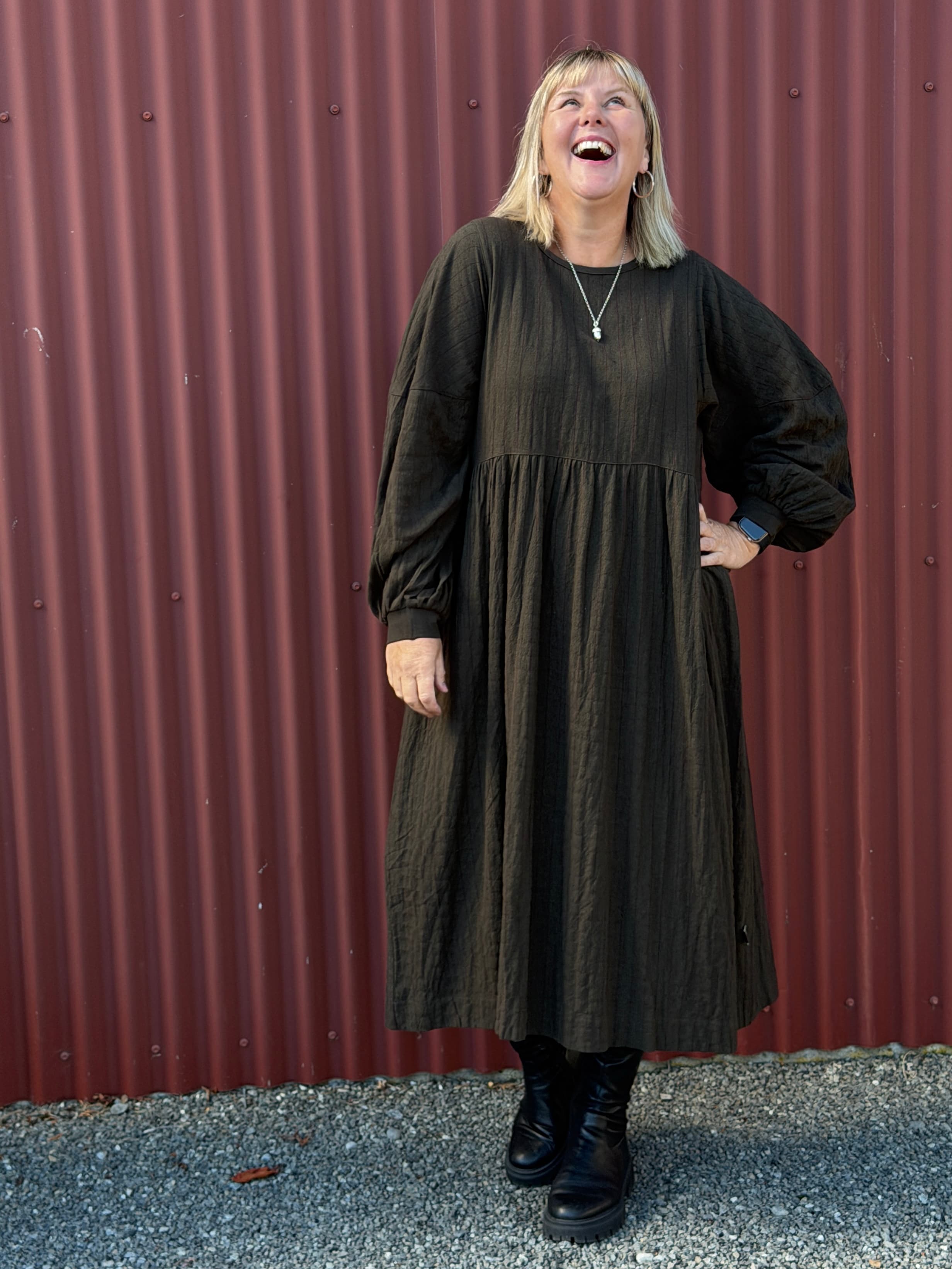 Brie Dress - Sage Line