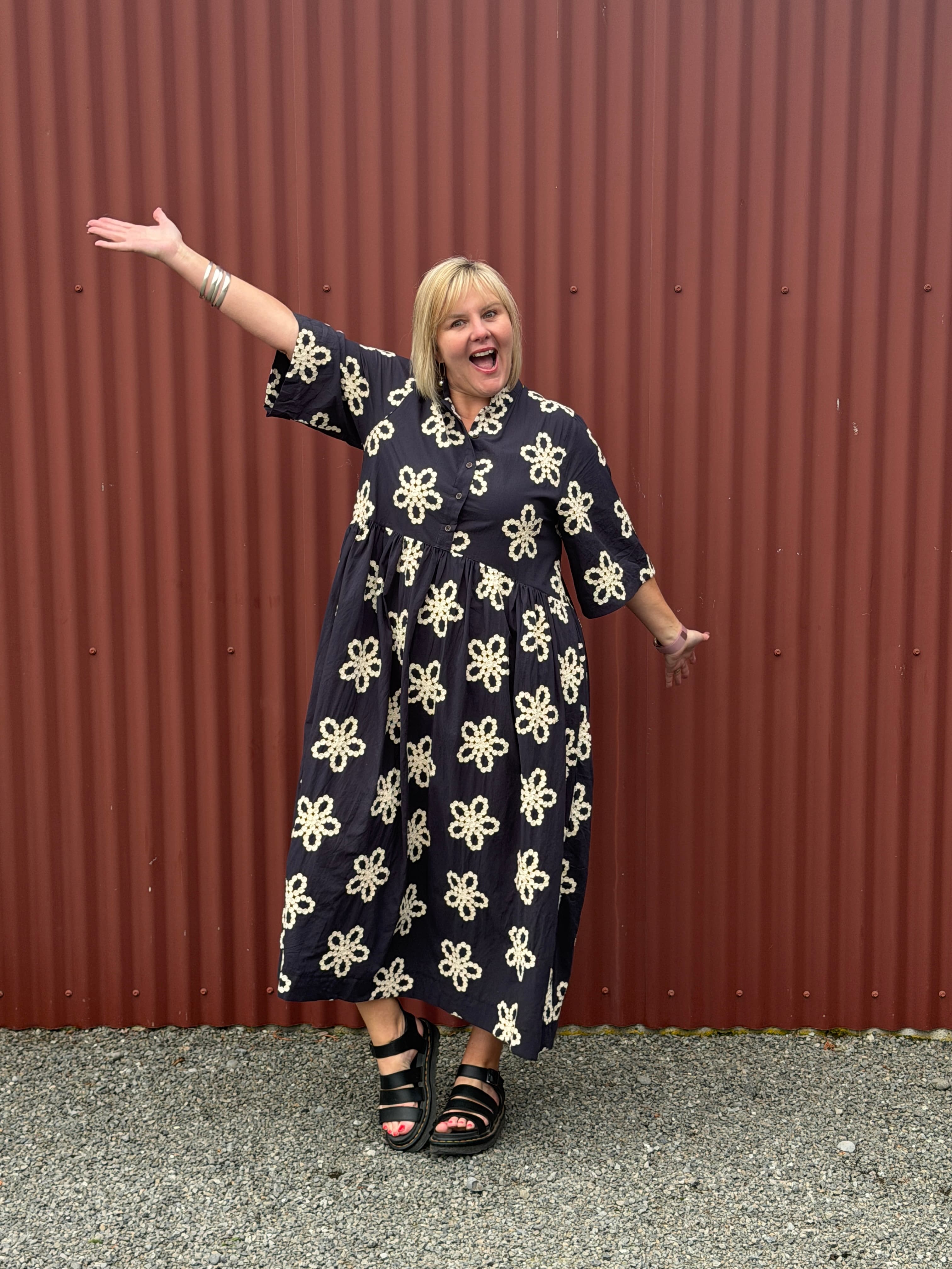 Brylee Dress | Embroidered Field