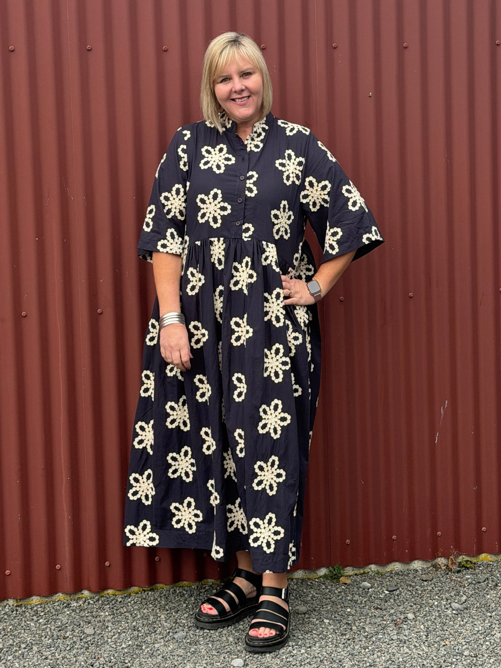 Brylee Dress | Embroidered Field