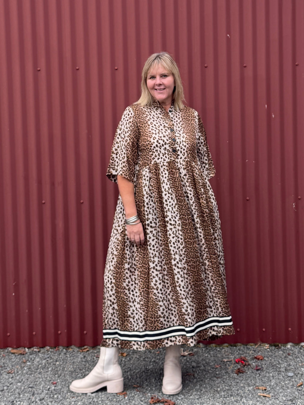 Brylee Dress -Leopard Lux