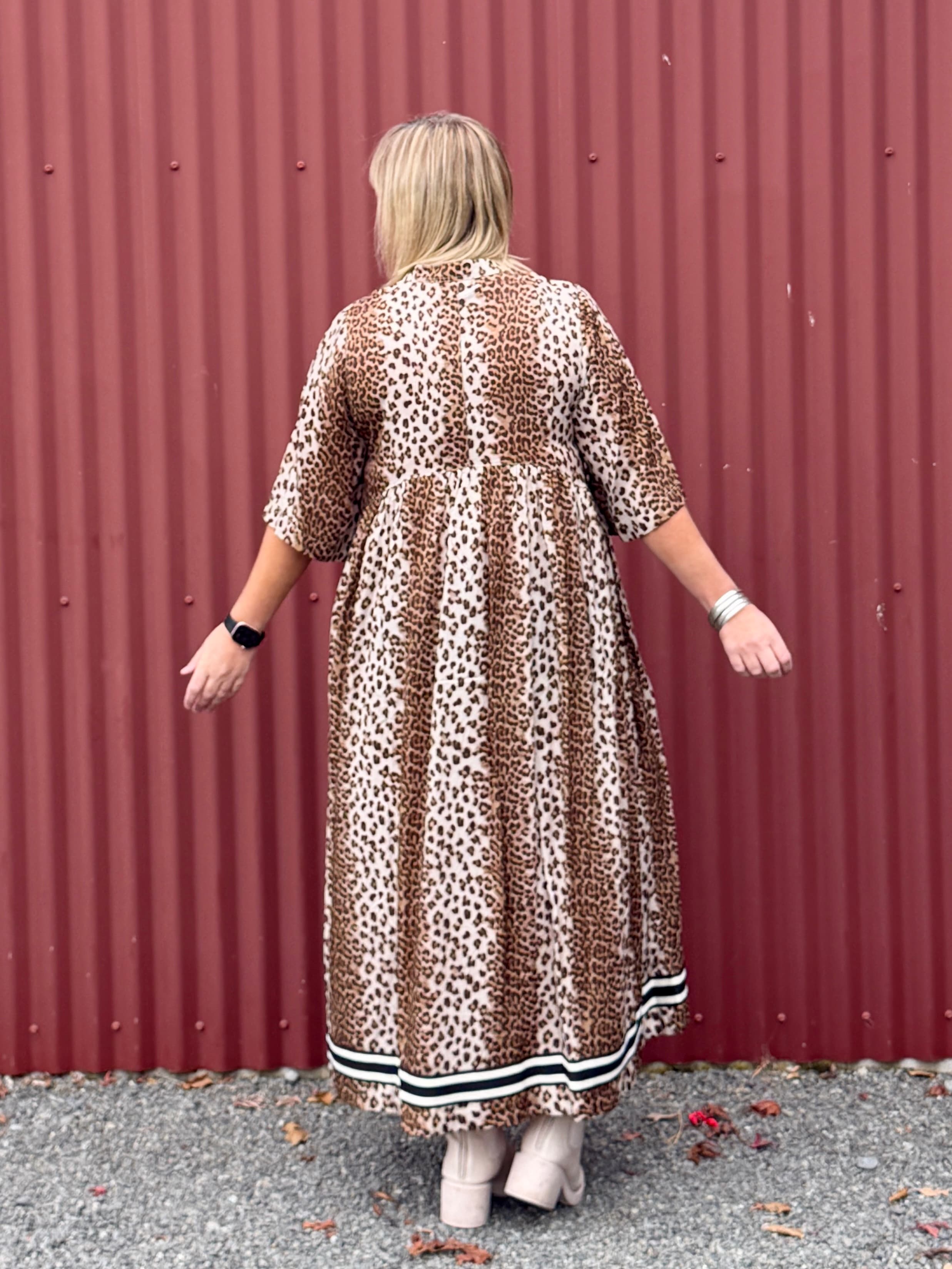 Brylee Dress -Leopard Lux