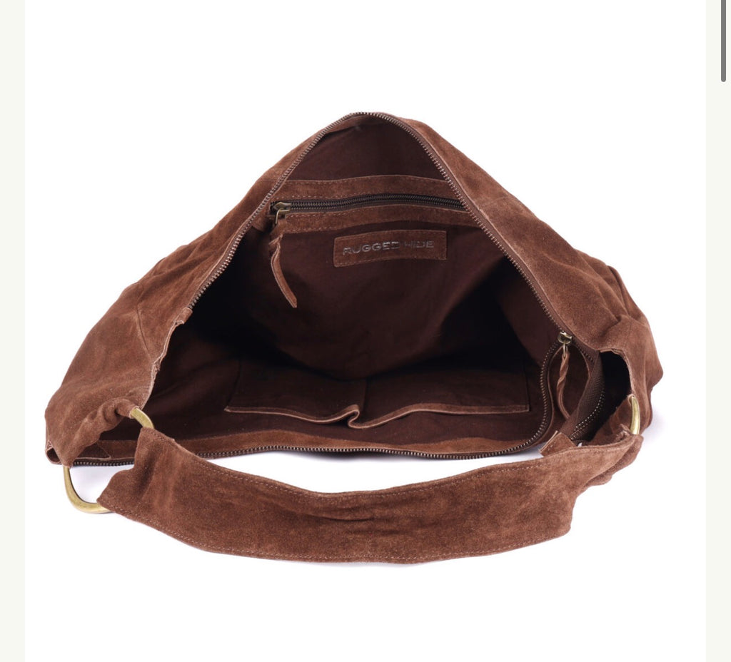 CYNTHIA suede Chocolate Bag