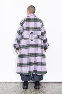 This coat is for the depths of winter - an enveloping wrap coat with deep pockets and subtle military details.  By LALA Lost and Led Astray Made in New Zealand