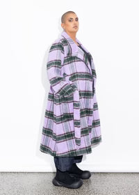This coat is for the depths of winter - an enveloping wrap coat with deep pockets and subtle military details.  By LALA Lost and Led Astray Made in New Zealand