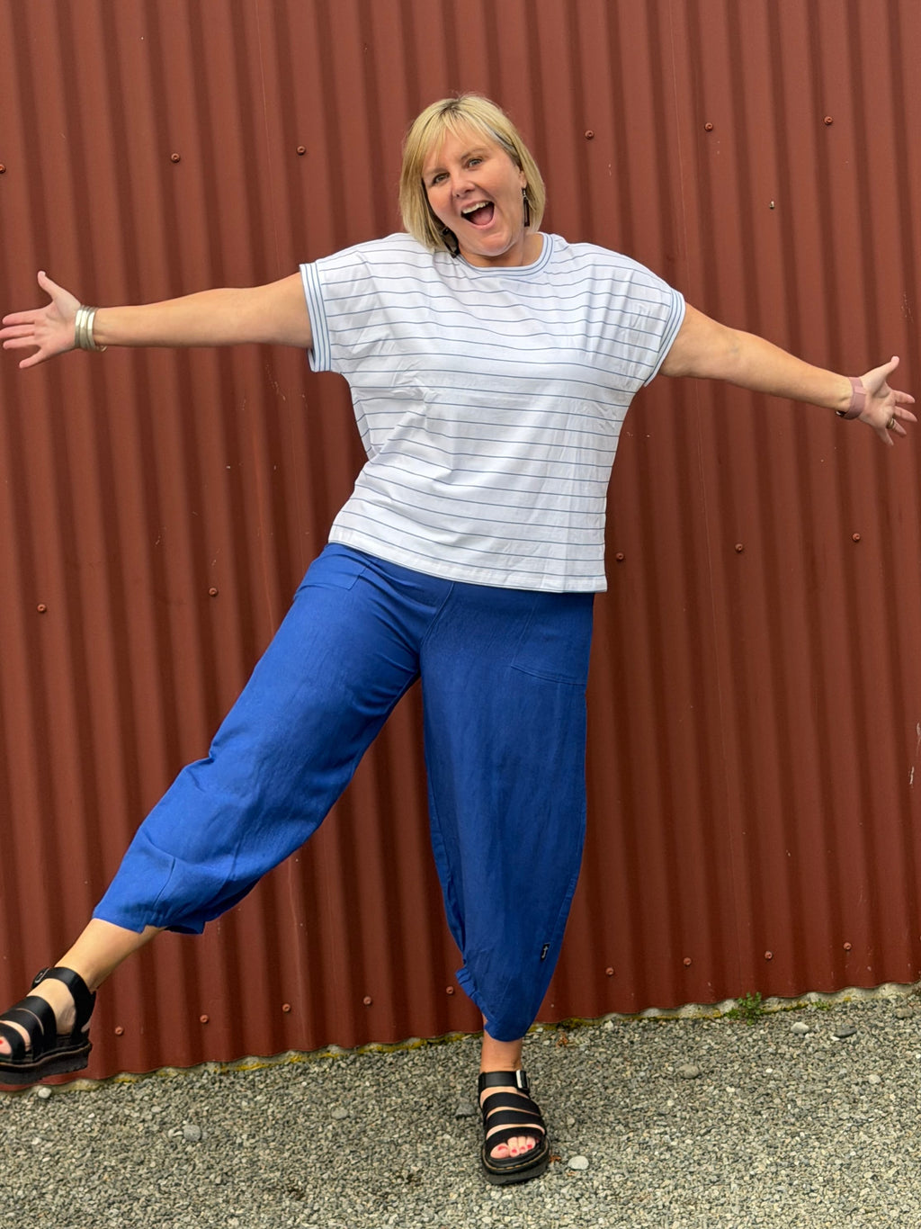 Stitch Pants | Cobalt Blue