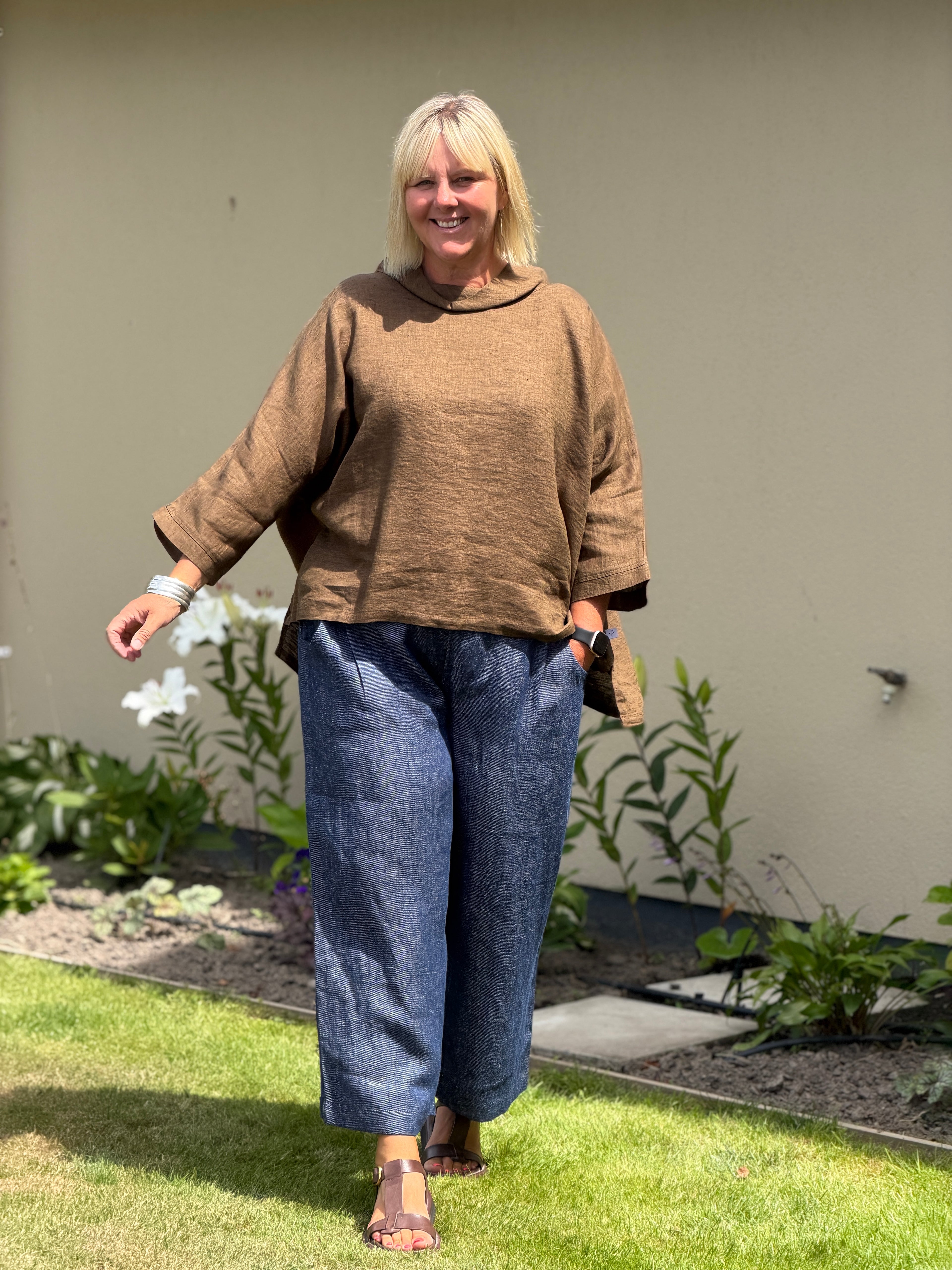 Balfour Culottes -Navy Denim Chambray (heavy-weight)