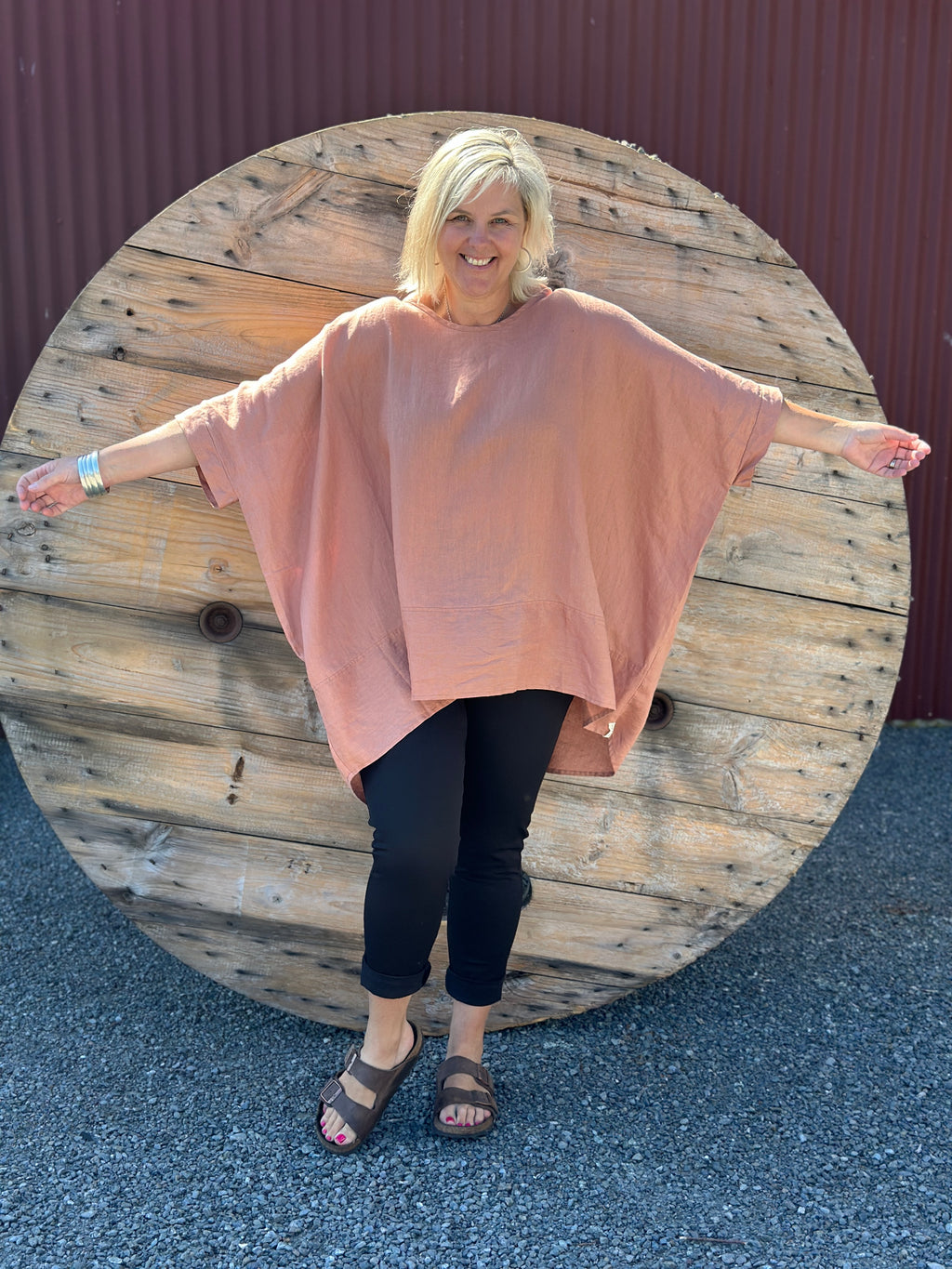Linen Onesize Top - Mocka