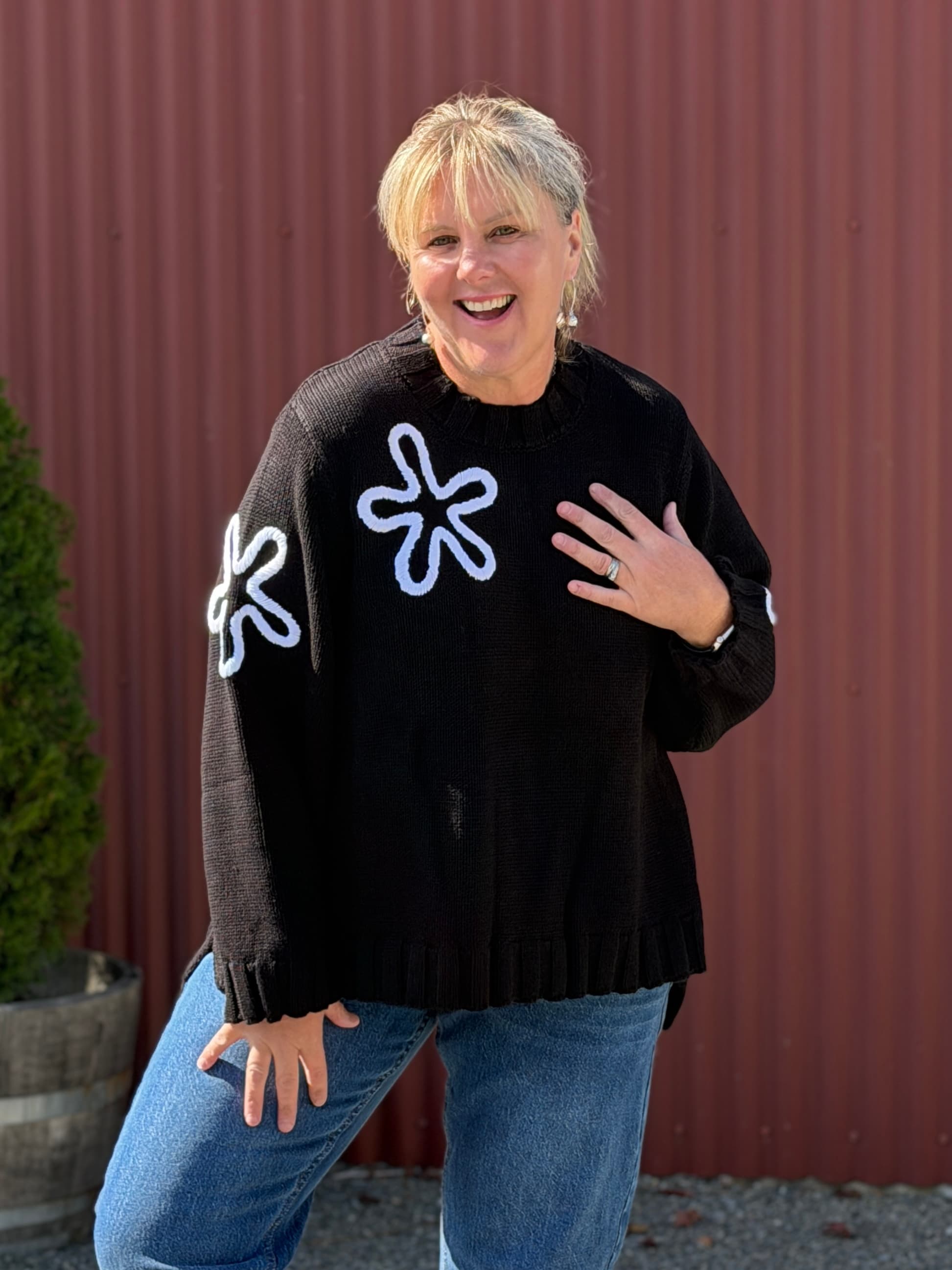 A fun Winter  100% Cotton  Daisy Jumper By LALA 