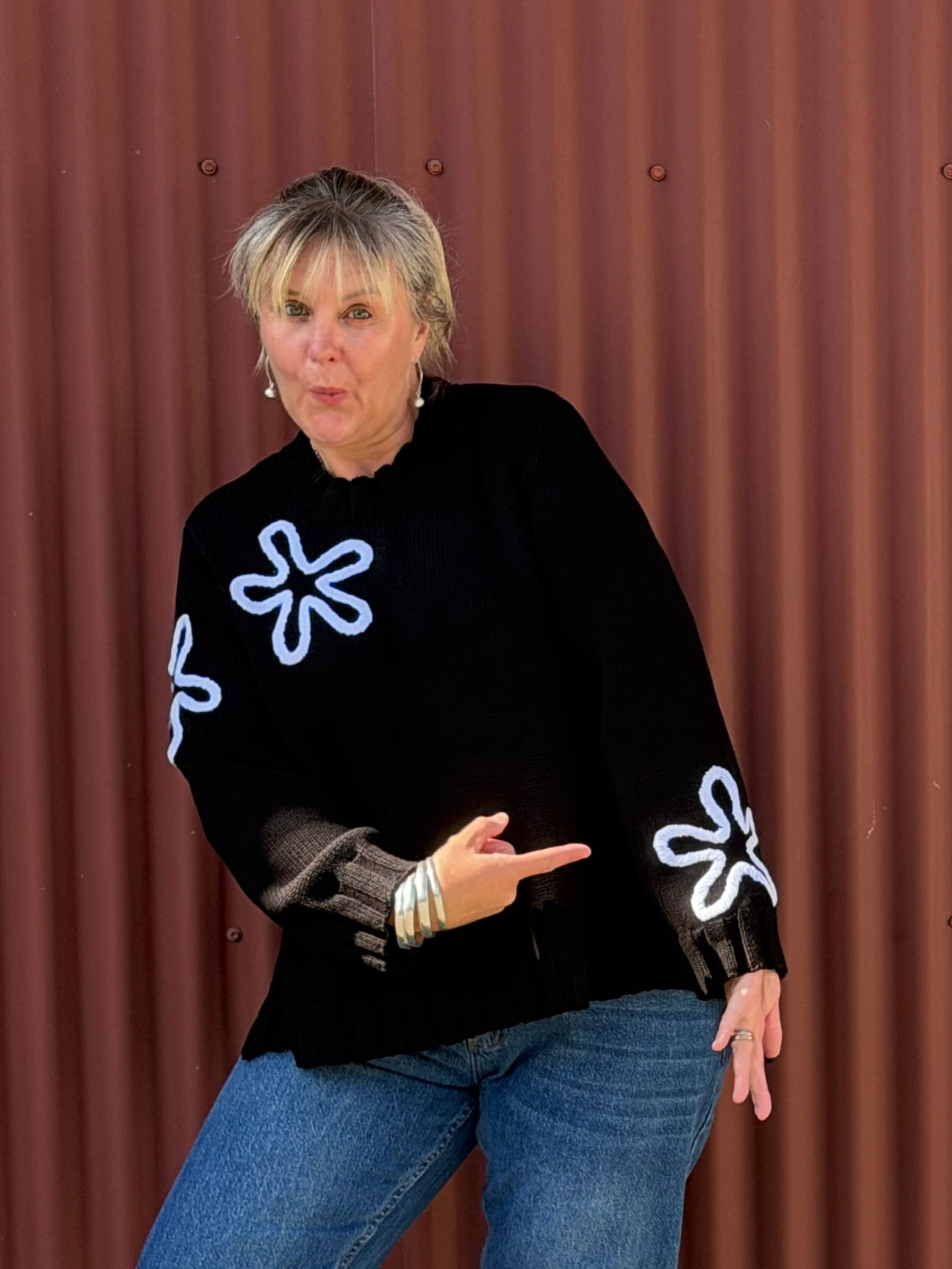 A fun Winter  100% Cotton  Daisy Jumper By LALA 