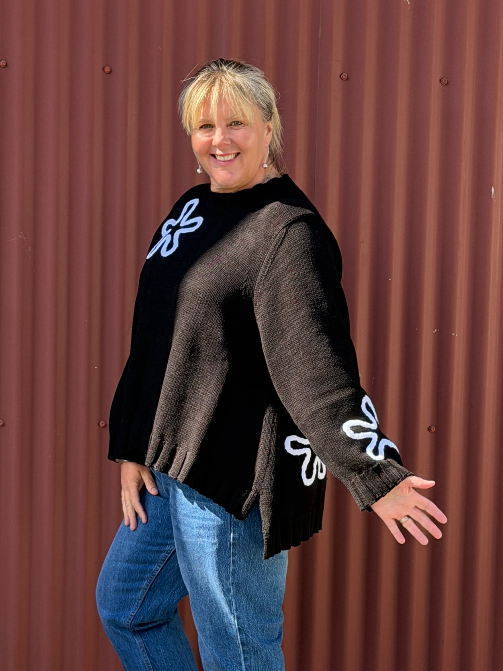 A fun Winter  100% Cotton  Daisy Jumper By LALA 