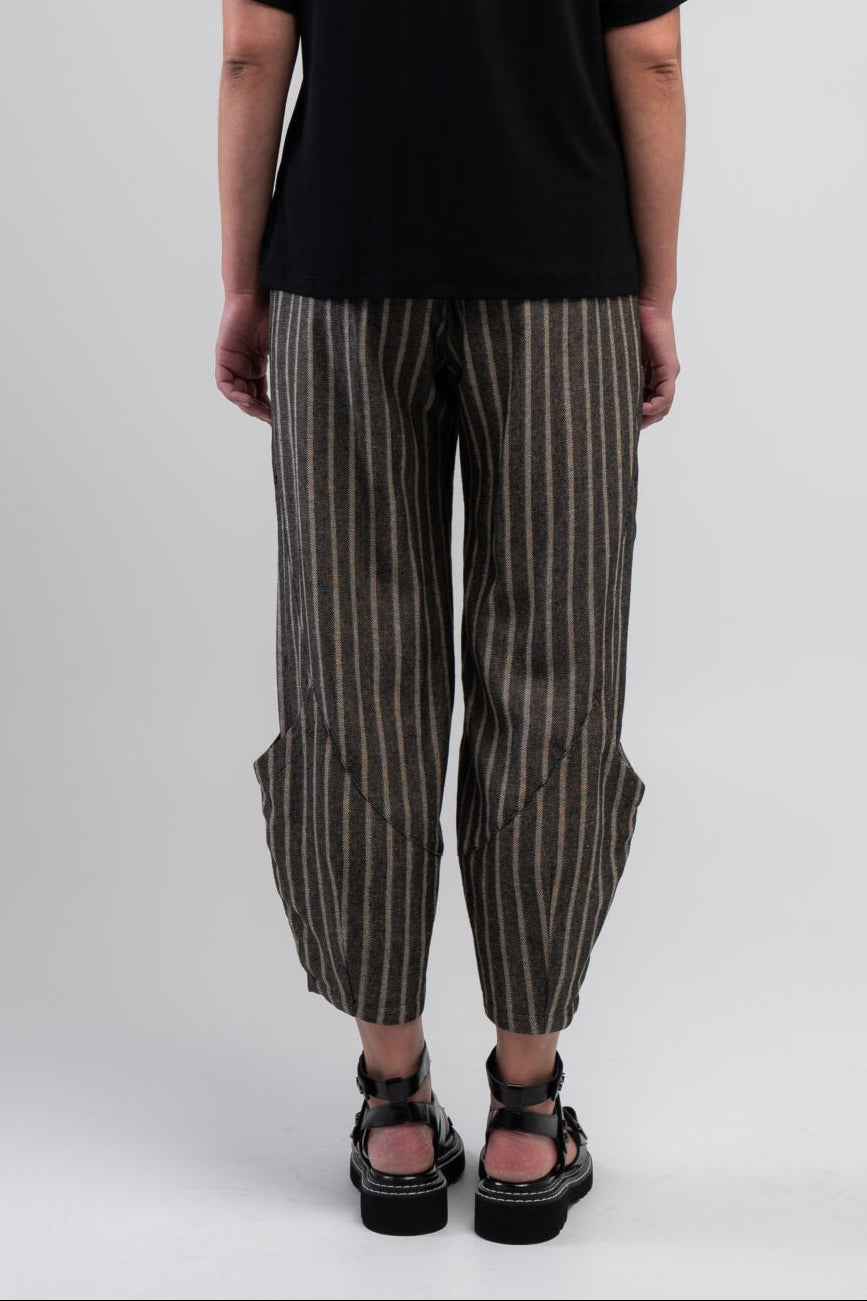 Denim Stripe Pocket Pants | Black