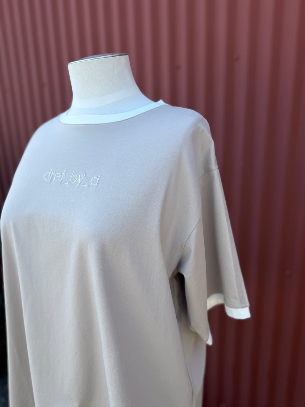 Contra Tee - Pumice/Ivory Trim