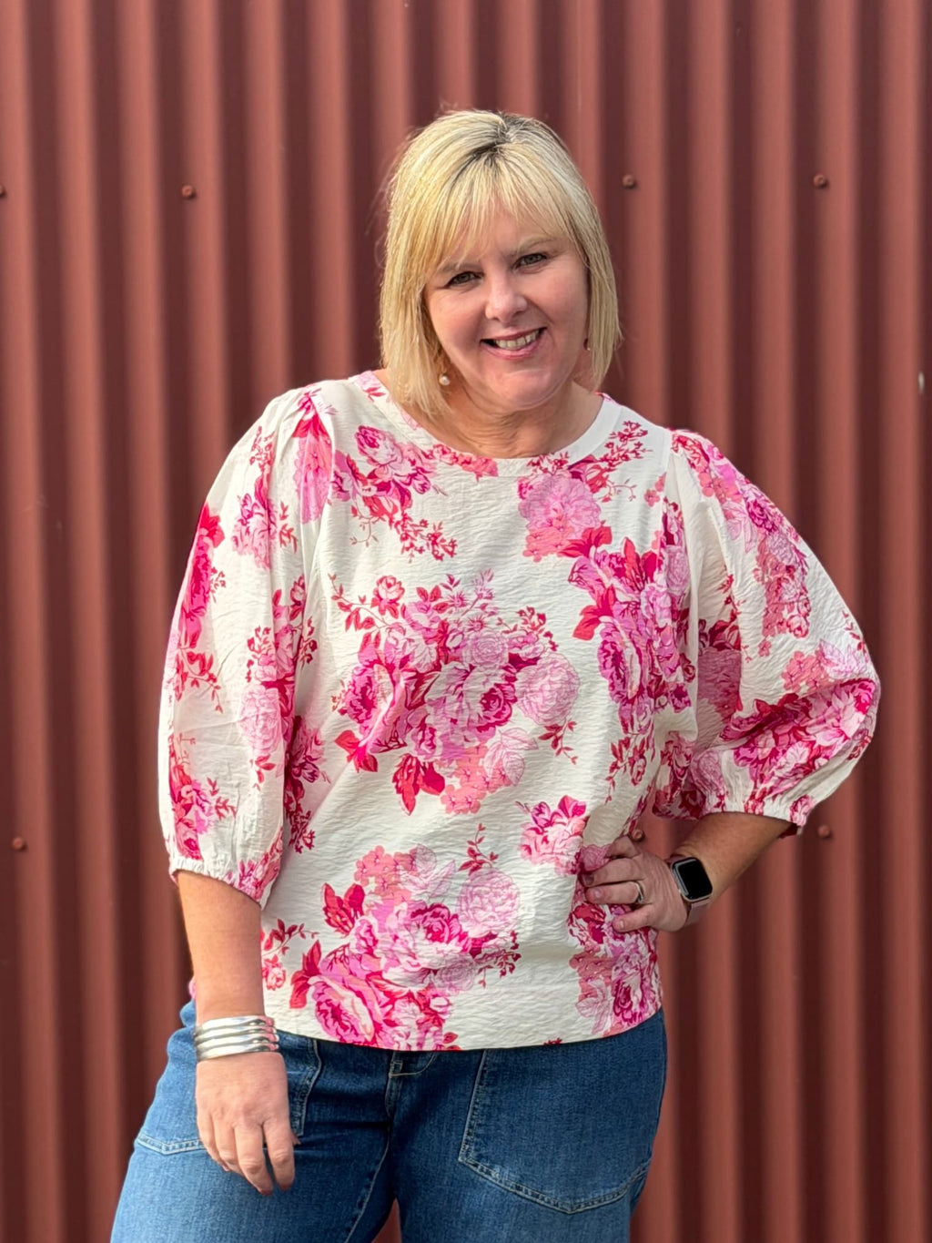Façade Top  | Floral Crush Pink