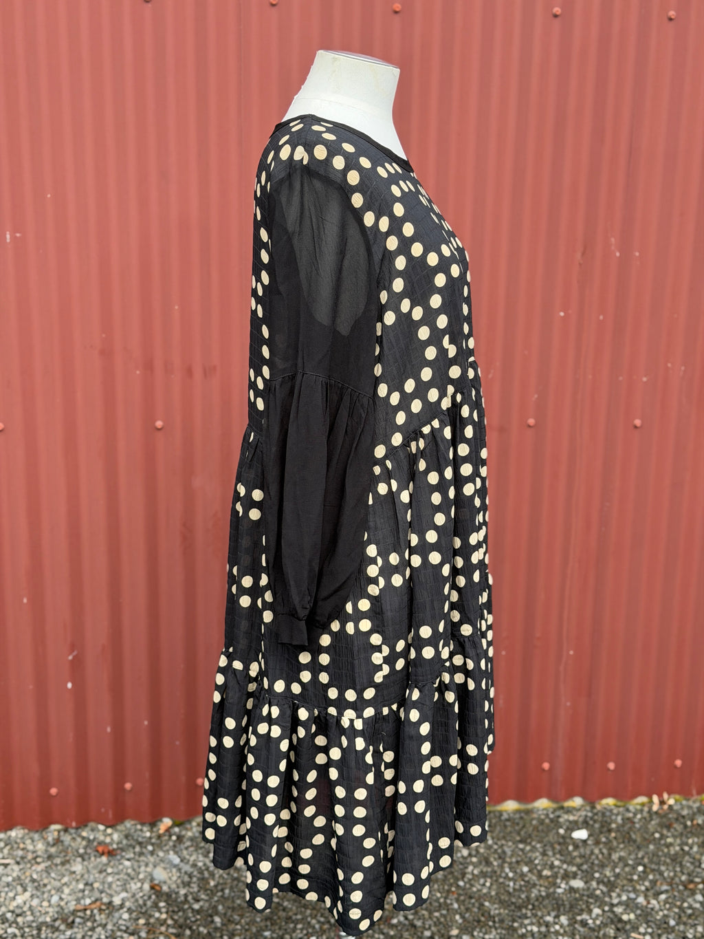 Jellicoe Black and Cream Dress - Size 2XL