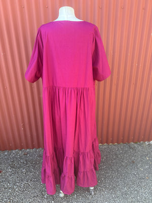 LALA - Plum Tiered Dress