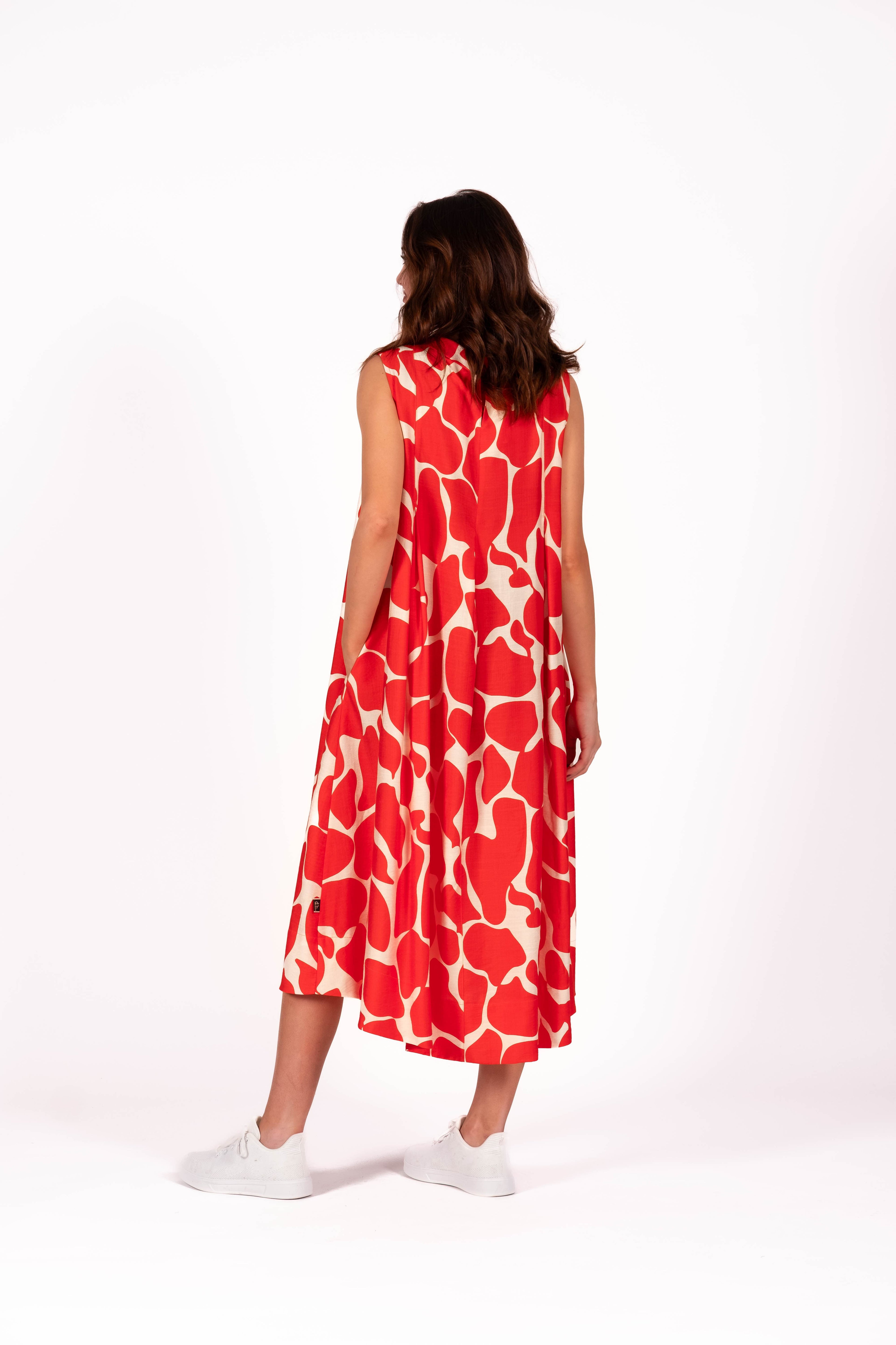 Gelato Dress Sleeveless | Lava Persimmon