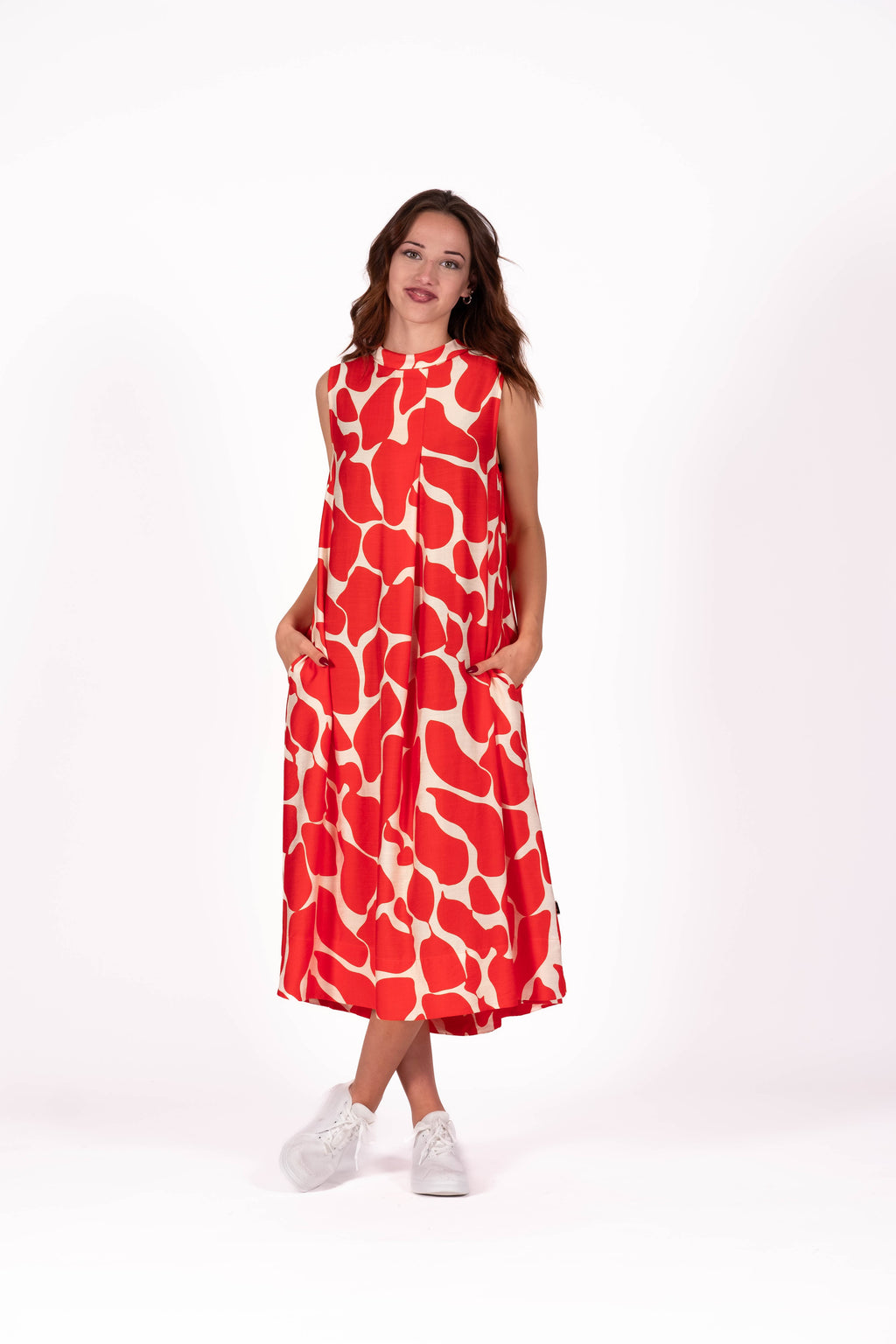 Gelato Dress Sleeveless | Lava Persimmon
