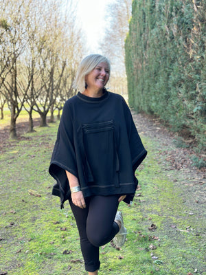 Cape Jumper - Black