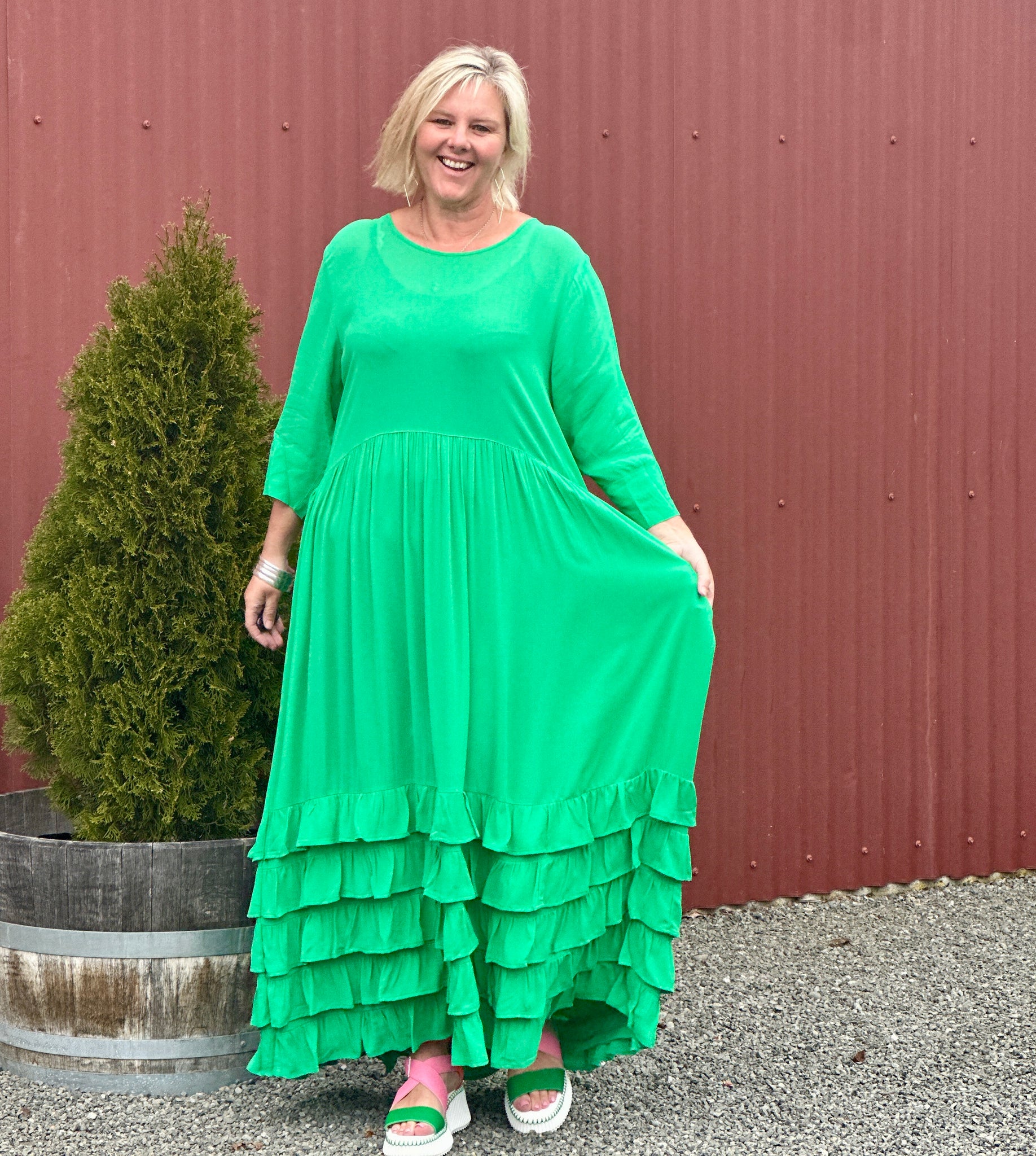 Borderline Dress - Green