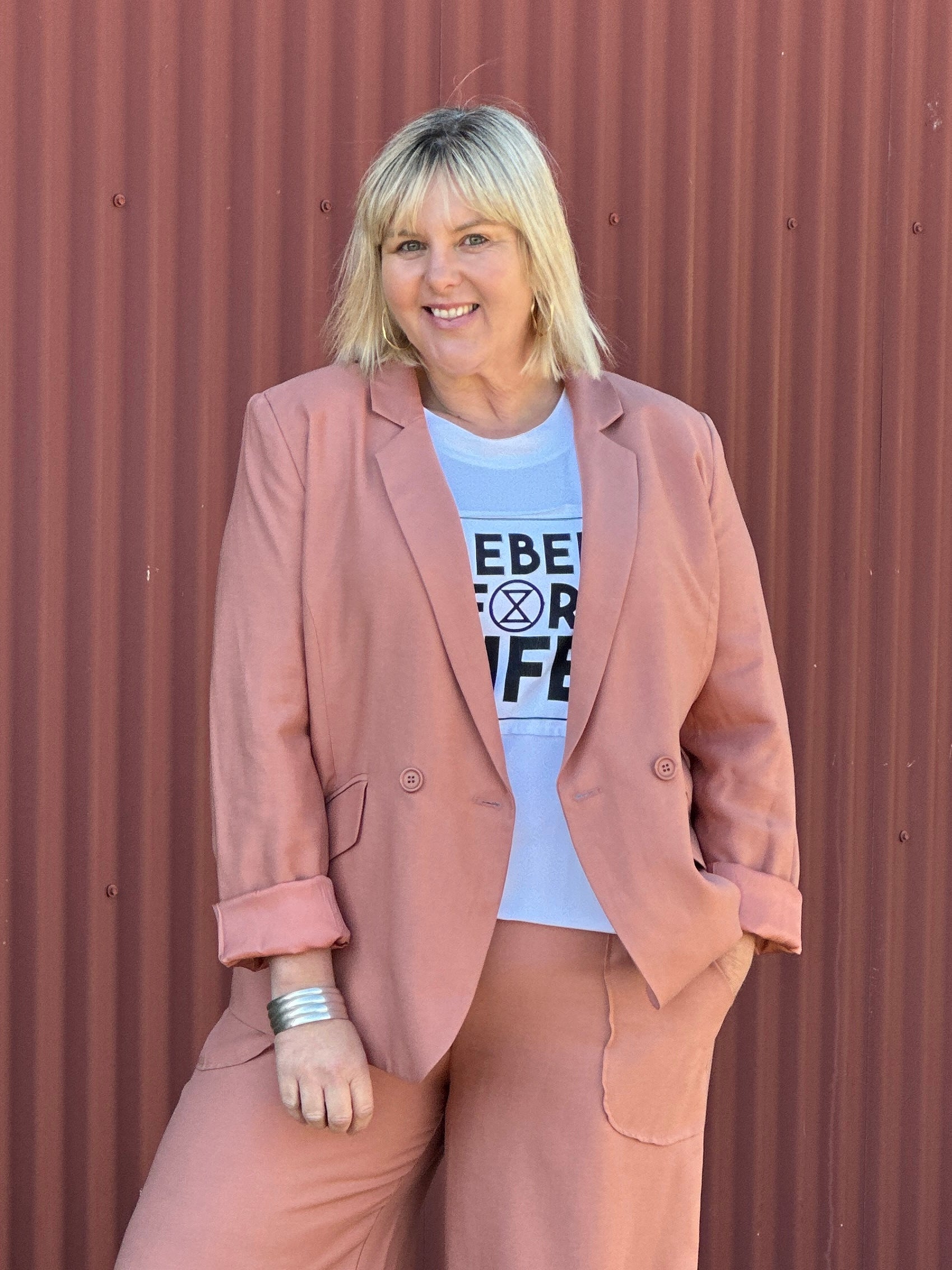 Soprano Boyfriend Blazer -Dusky Rose