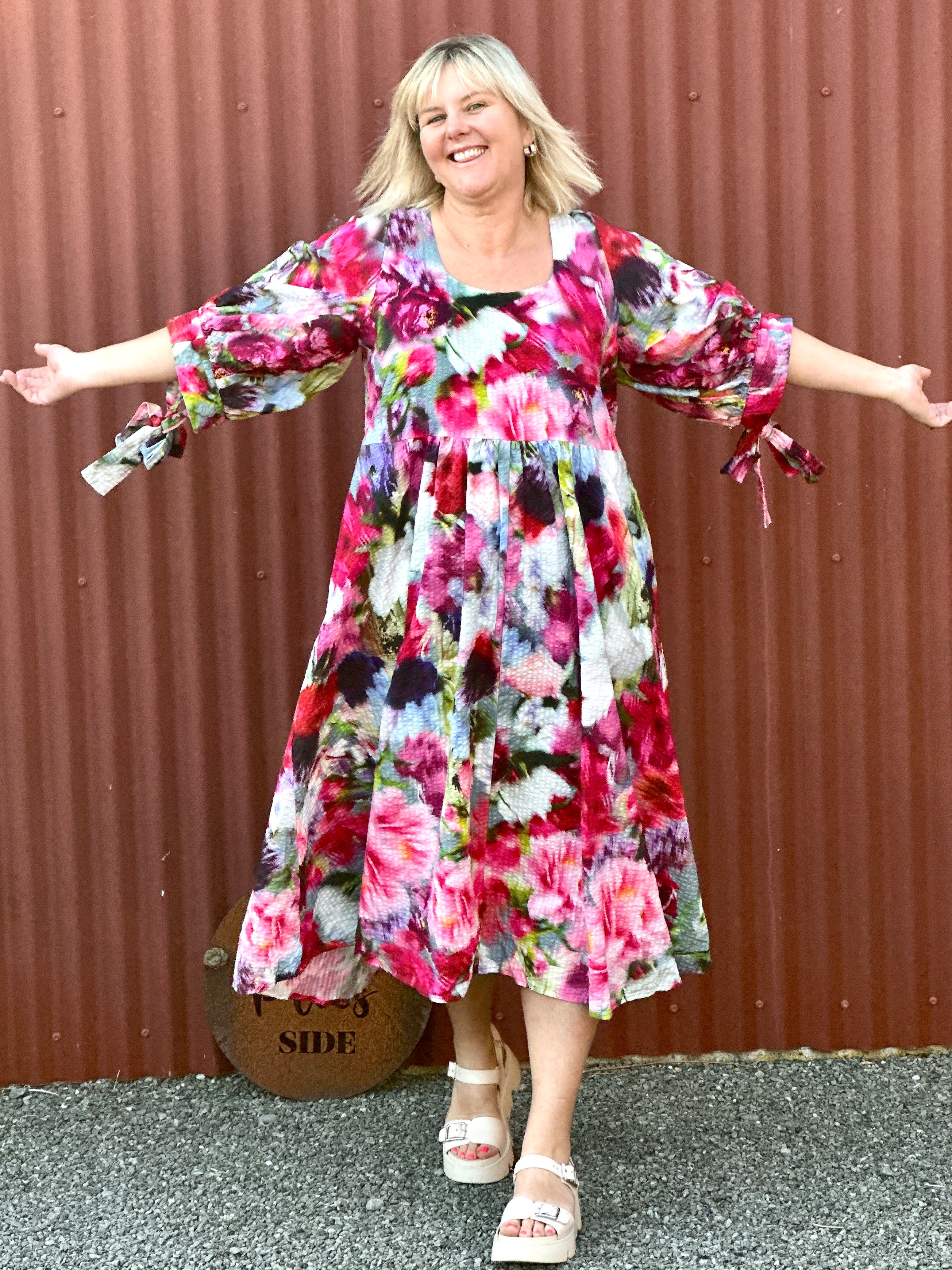 Ciara Dress - Bouquet Print